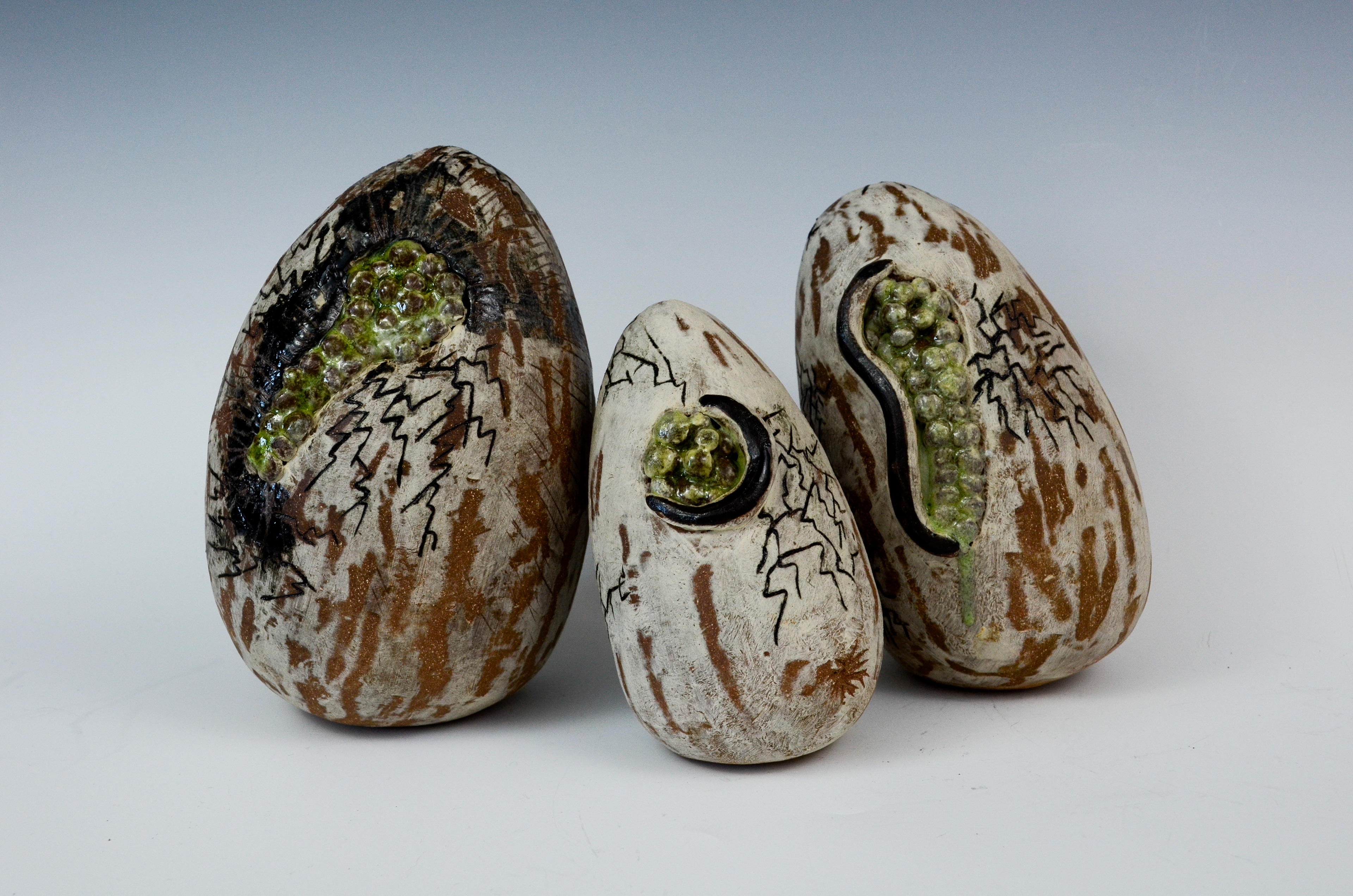 Meta Eggs, 2026 (once-fired oxidation)