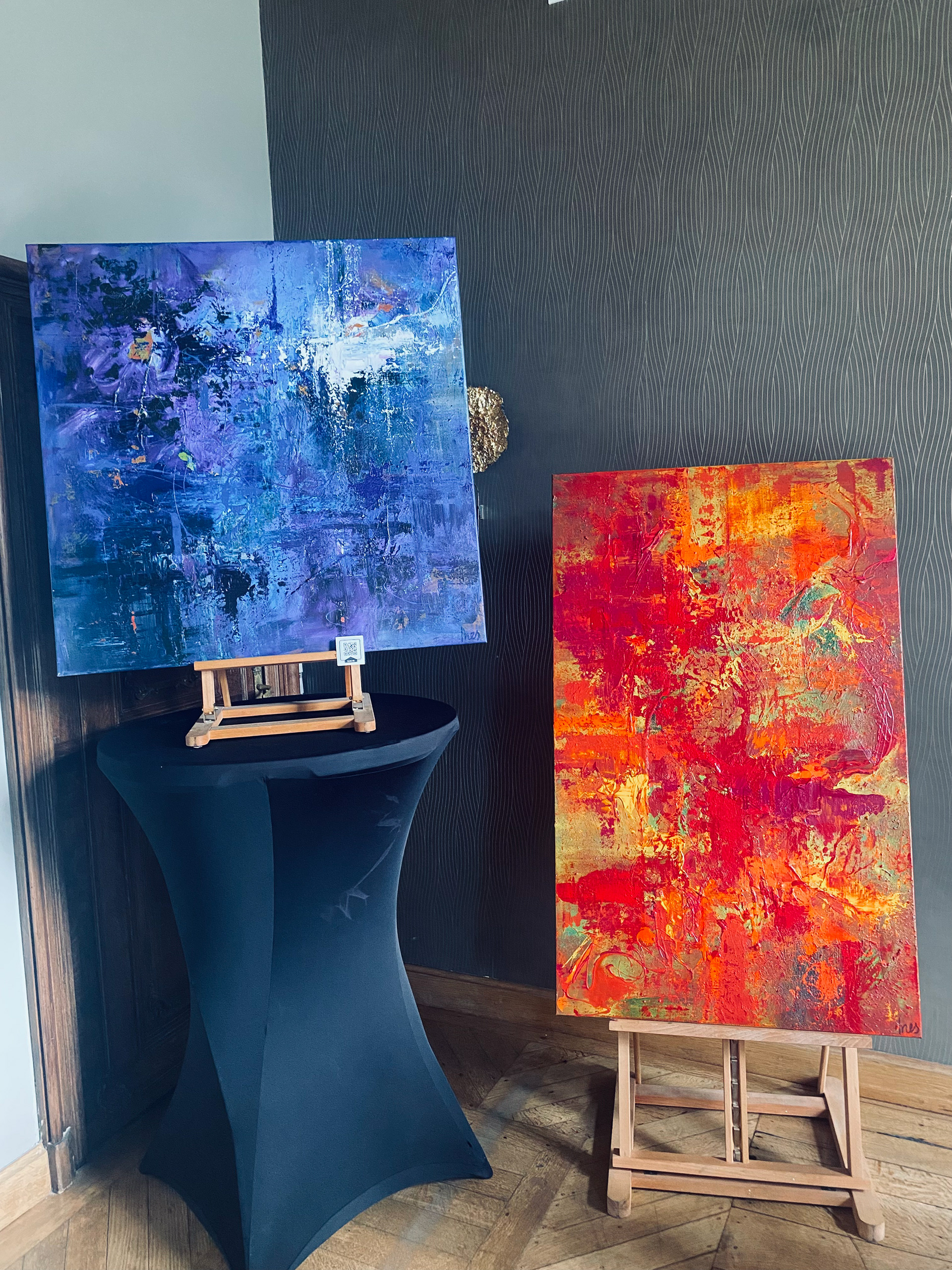 Fast, 92x95cm, 1600€ and Hot, 80x130cm, 1800€