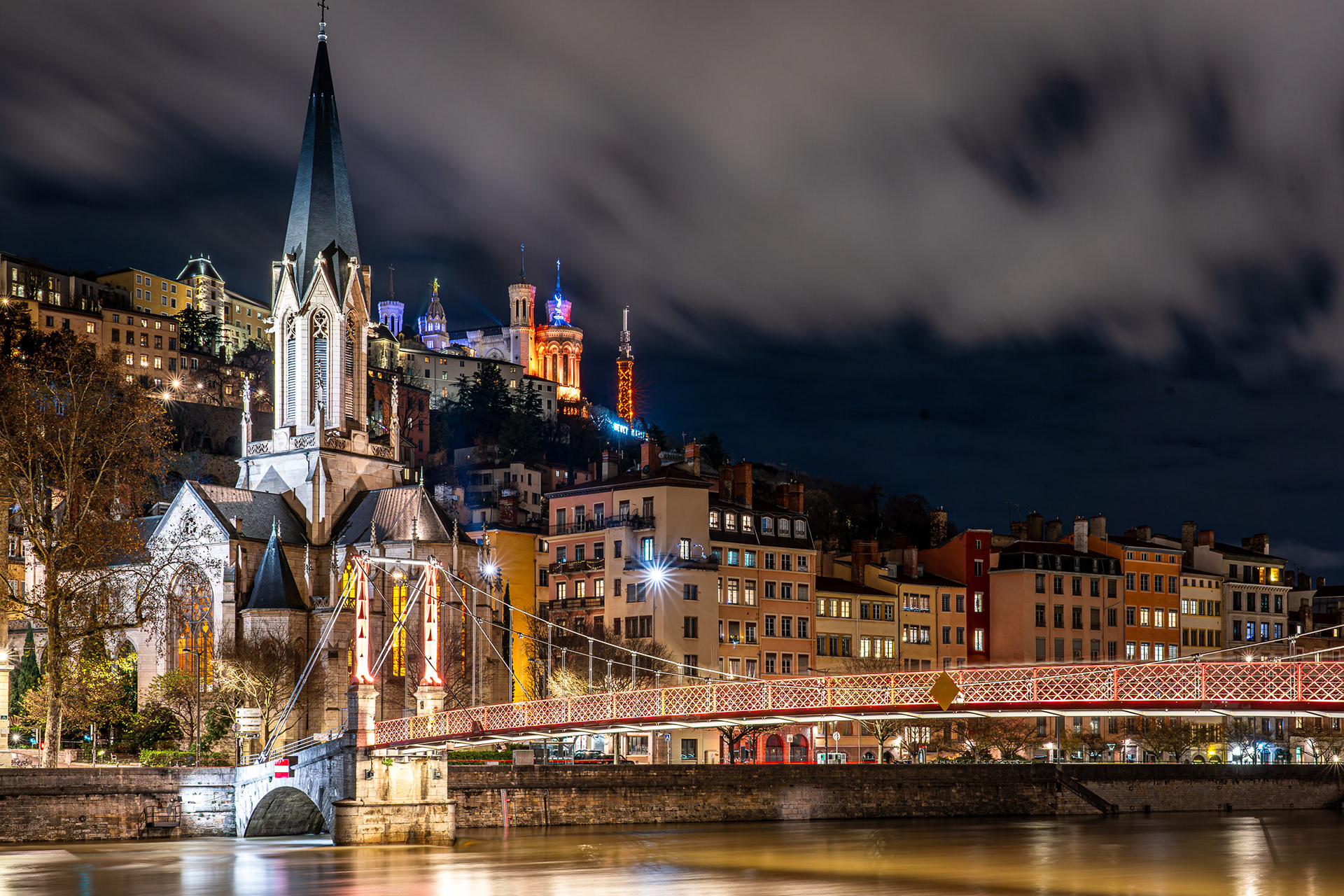 Saint Georges Church and Basilica of Fourvière (Lyon, France)
