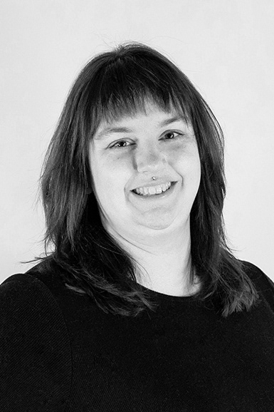 Black and white headshot of Aspen Hamilton.