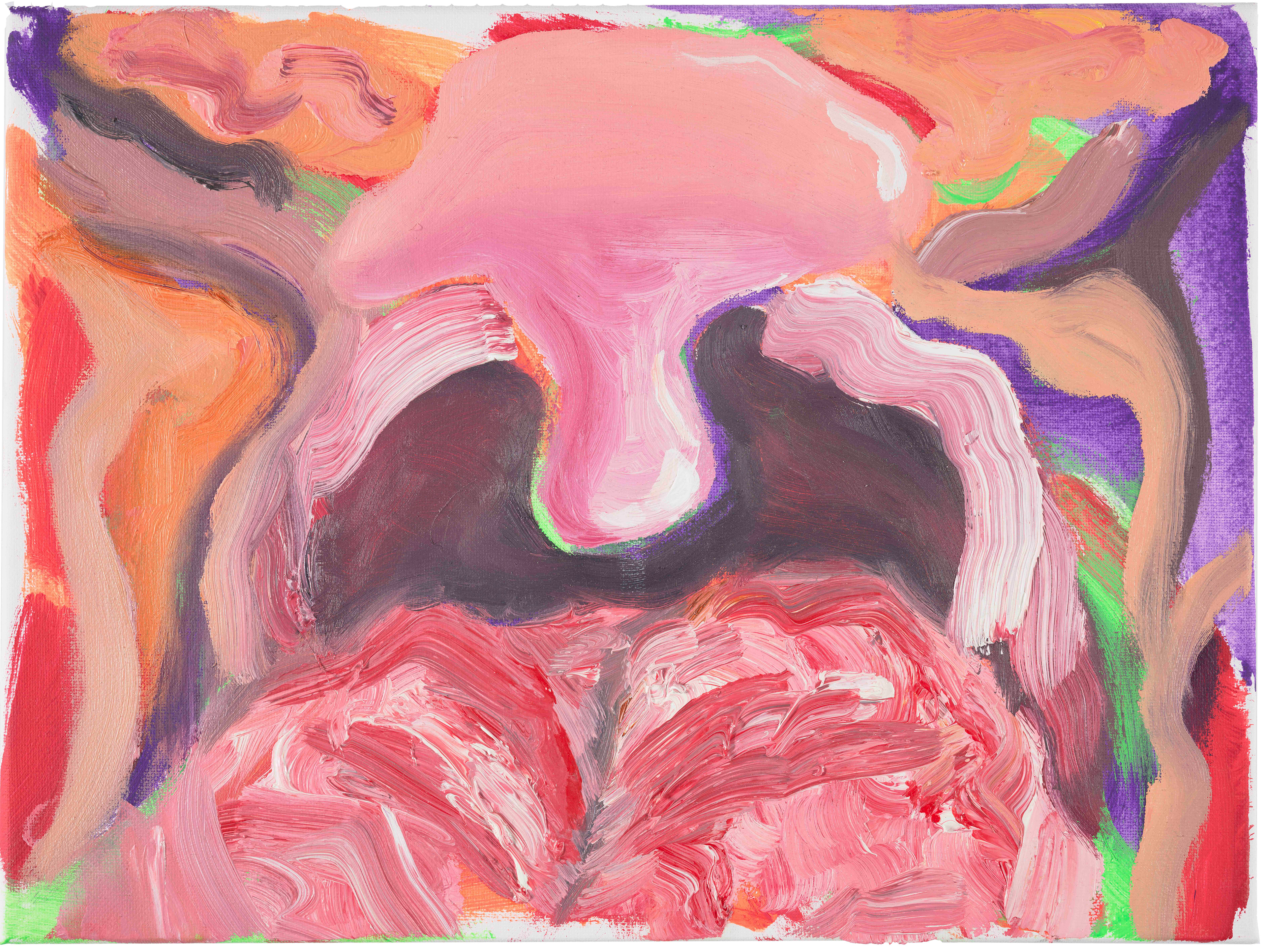 Höhle 1, 2024, Öl, Acryl auf Leinwand, 30 × 24 cm