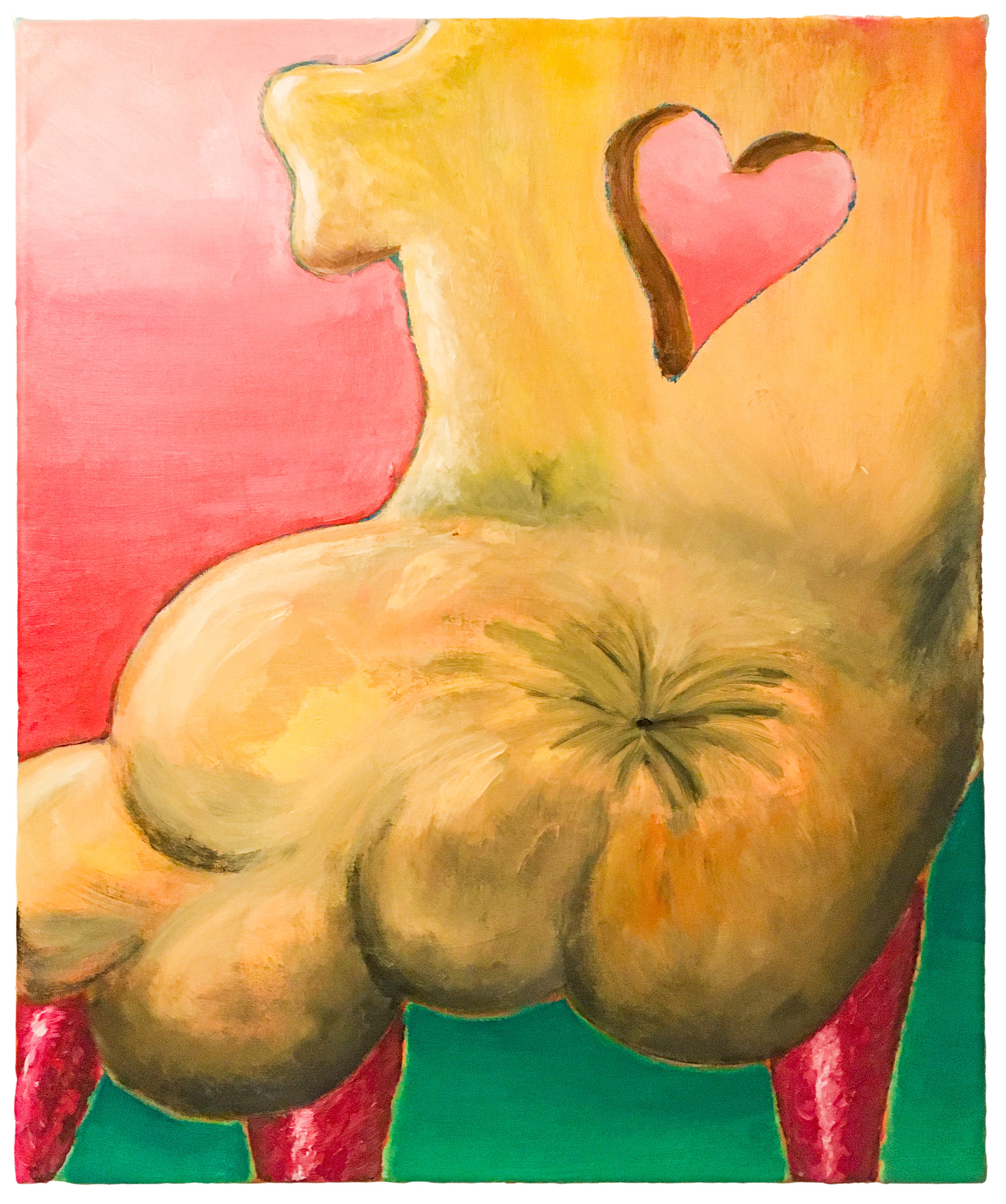 Sitzfleisch, 60 × 50 cm, Acrylic on canvas, 2021