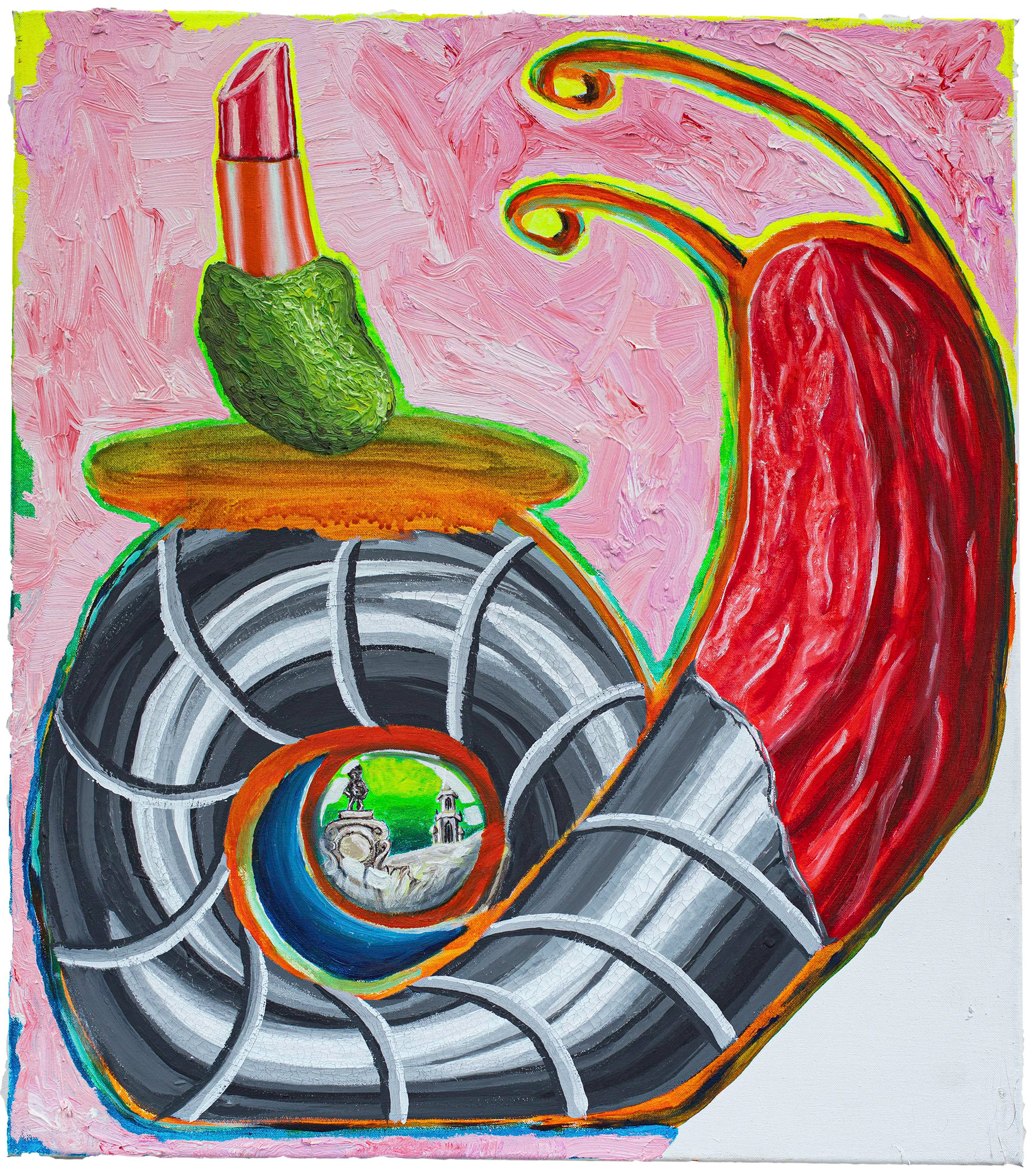 Füße, 2026, Acryl auf Leinwand, 70 × 90 cm