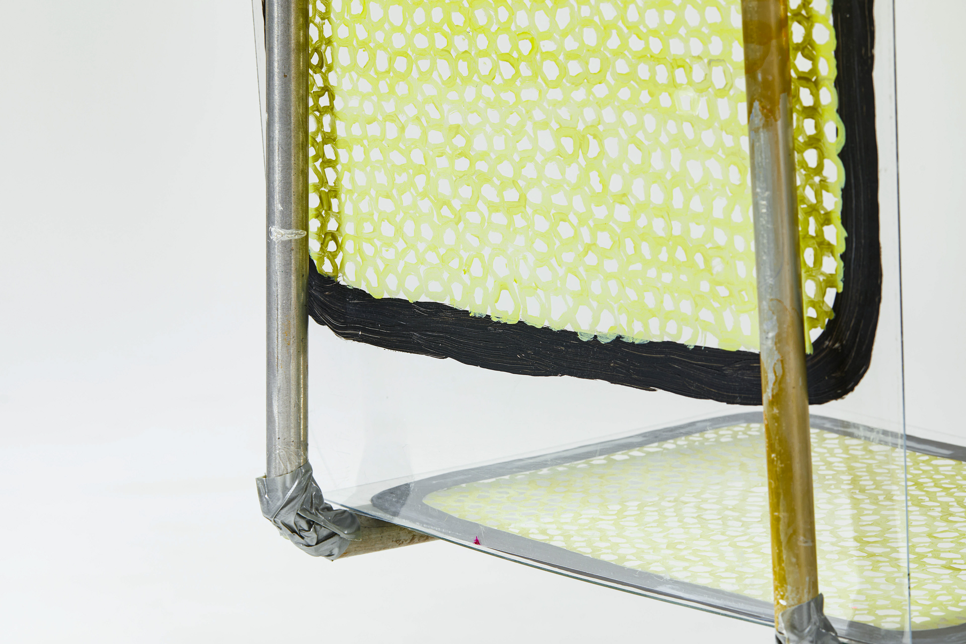 Subjektivierungsmaschine I, Metal, acrylic glas, acrylic, 72 × 70 × 82 cm, 2022 (detail)