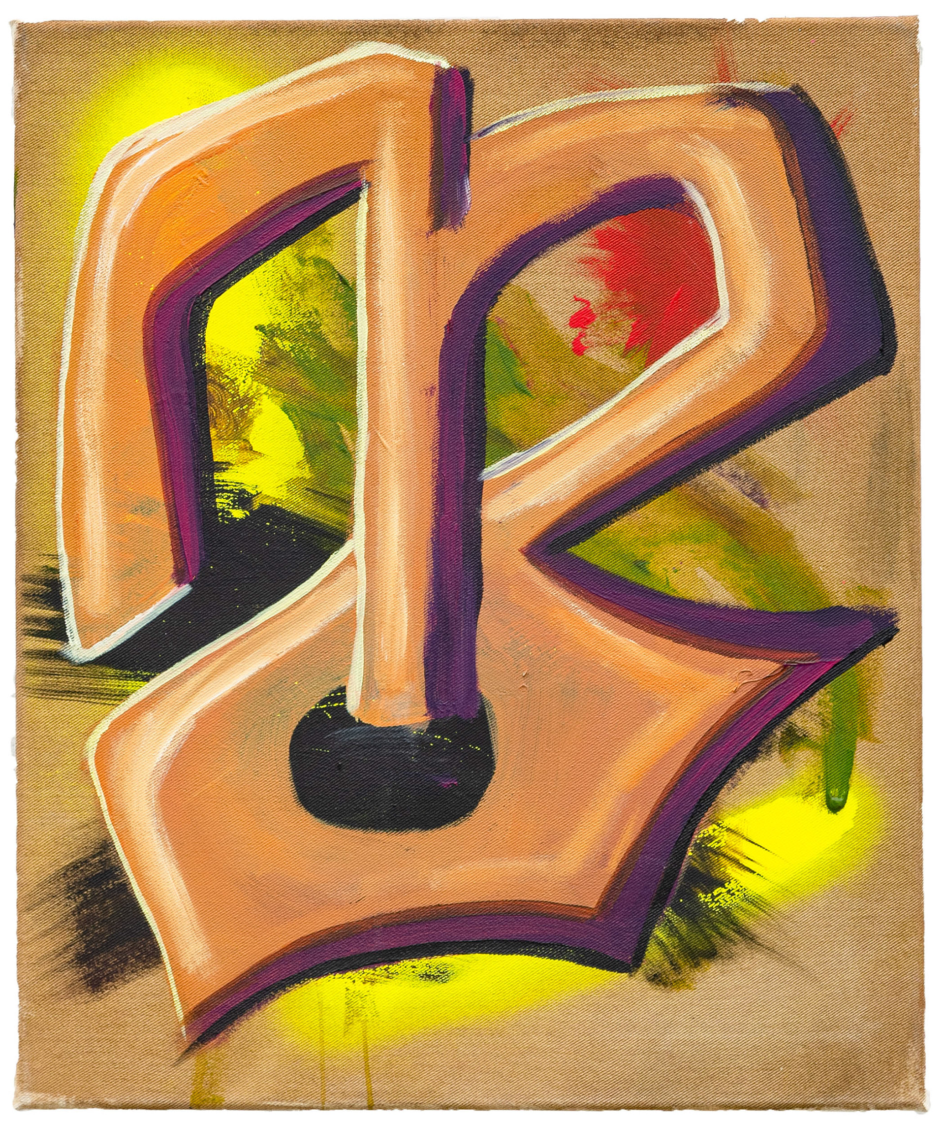 Kybernetischer versuch 1, 60 × 50 cm, Acrylic on canvas, 2021