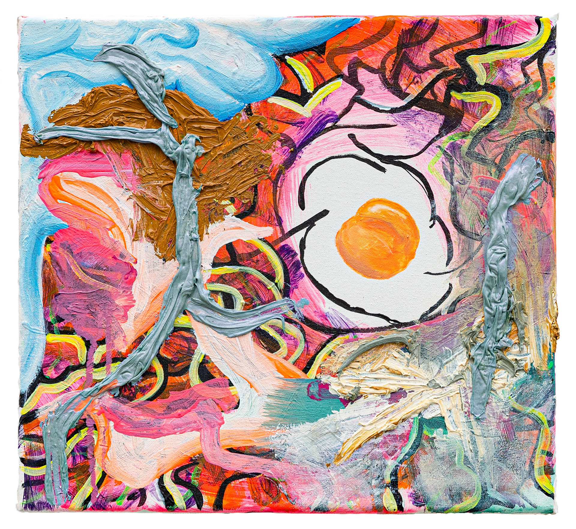 innerEI, Oil, acrylic on canvas, 38 × 28 cm, 2021