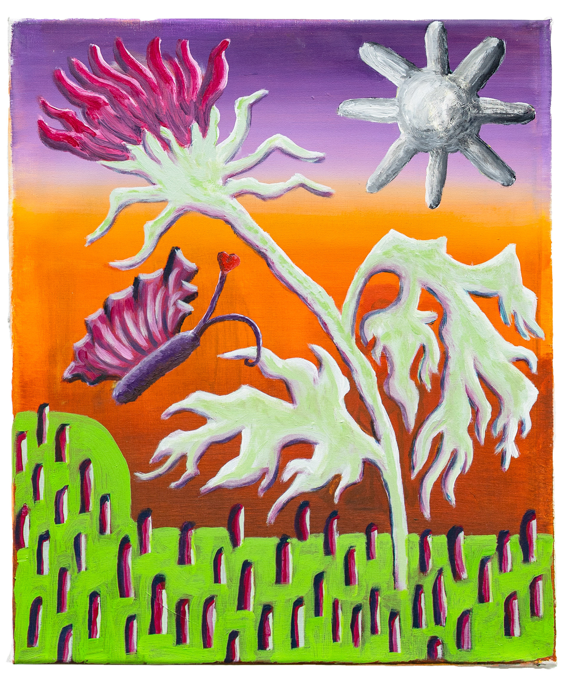 4ever butterfly love, 60 × 50 cm, Acrylic on canvas, 2021