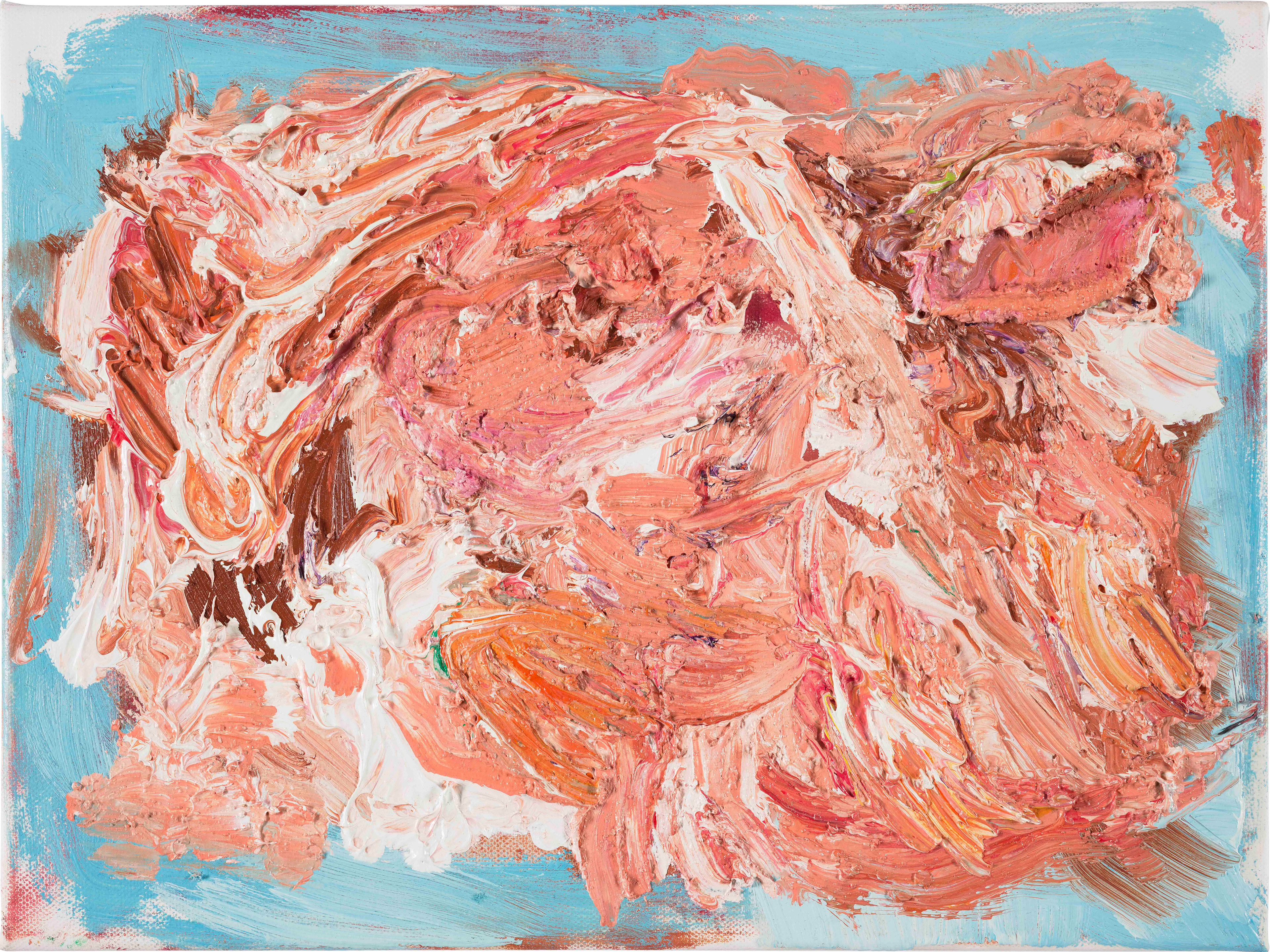 Schlachtplatte, 2023, Öl, Acryl auf Leinwand, 24 × 30 cm