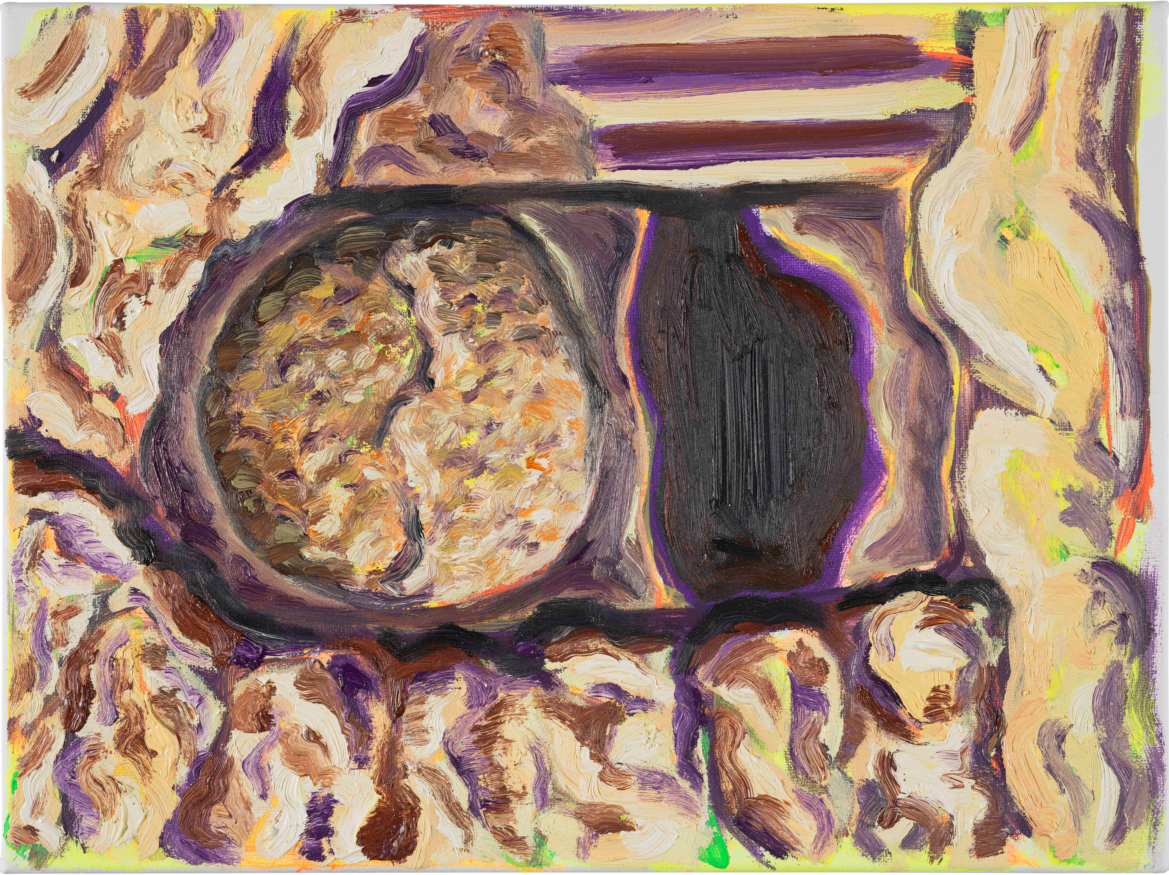 Höhle 2, 2024, Öl, Acryl auf Leinwand, 30 × 24 cm