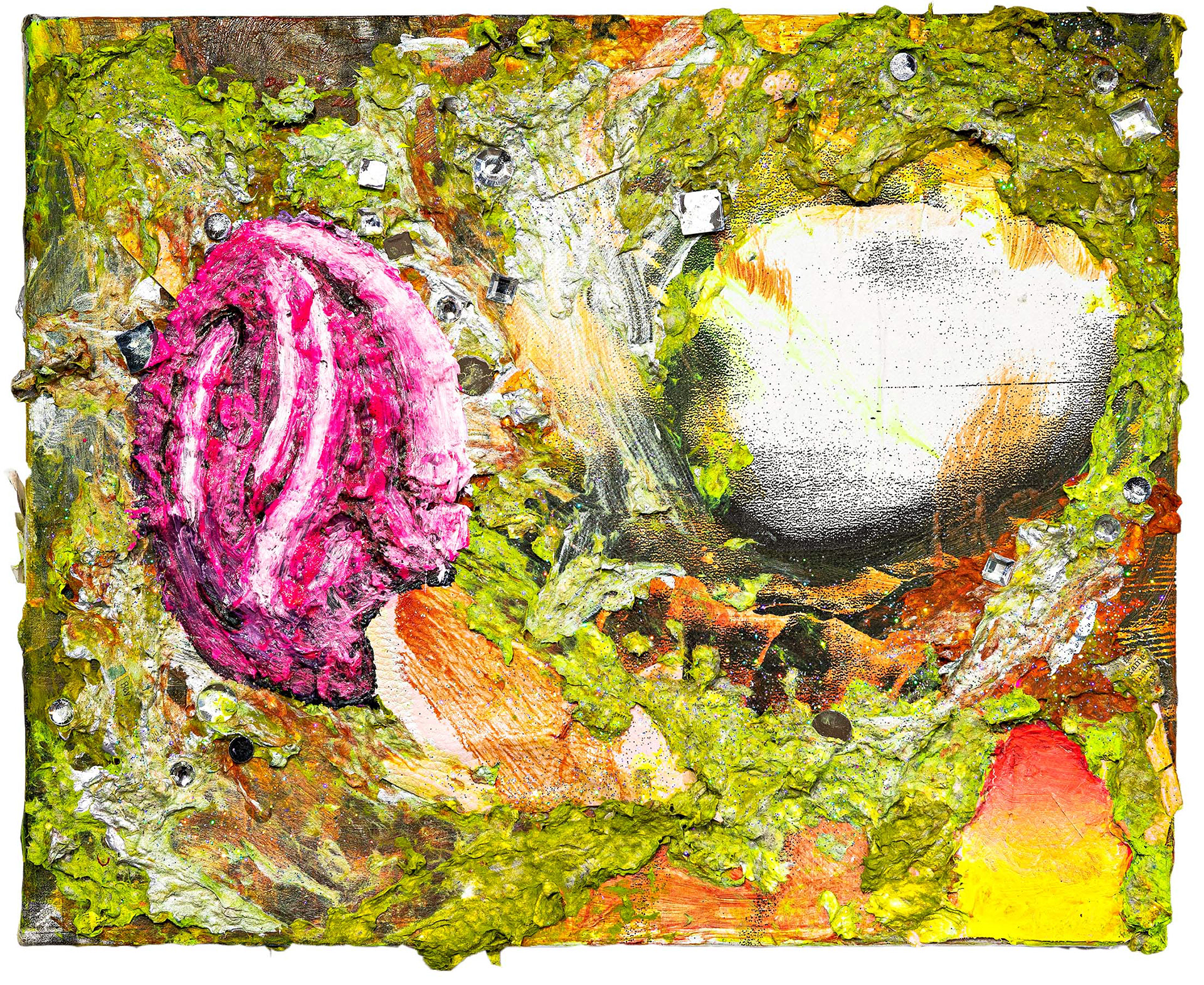 EI, Oil, acrylic on canvas, 38 × 28 cm, 2021