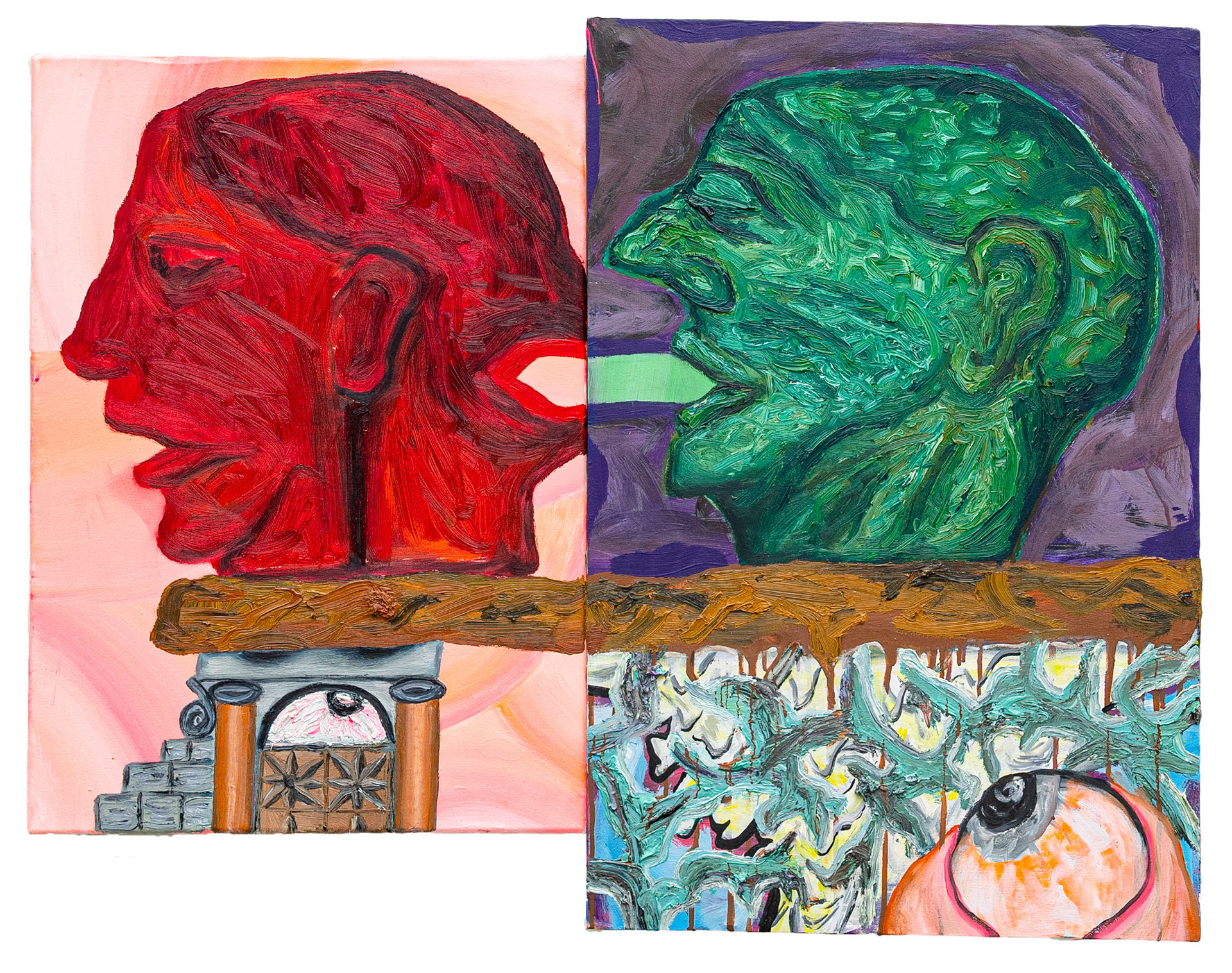 words don‘t come easy to me, Oil on Canvas, 105 × 82,5 cm, 2021