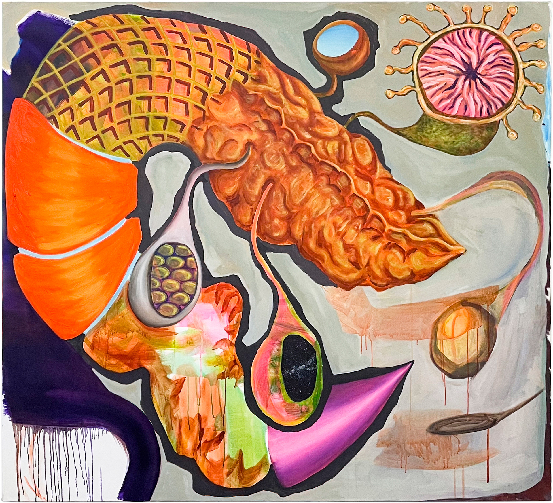 Füße, 2026, Acryl auf Leinwand, 70 × 90 cm