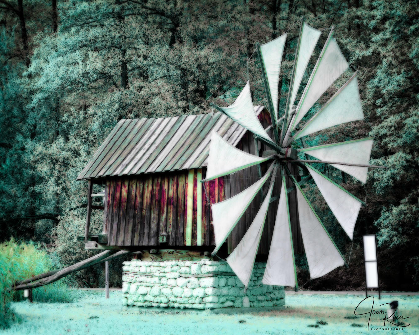 Windmill with sails. Curcani, Constanta county.