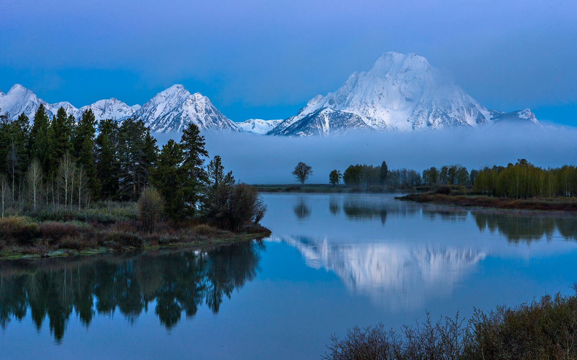 Mount Moran from Oxbow Bend Turnout