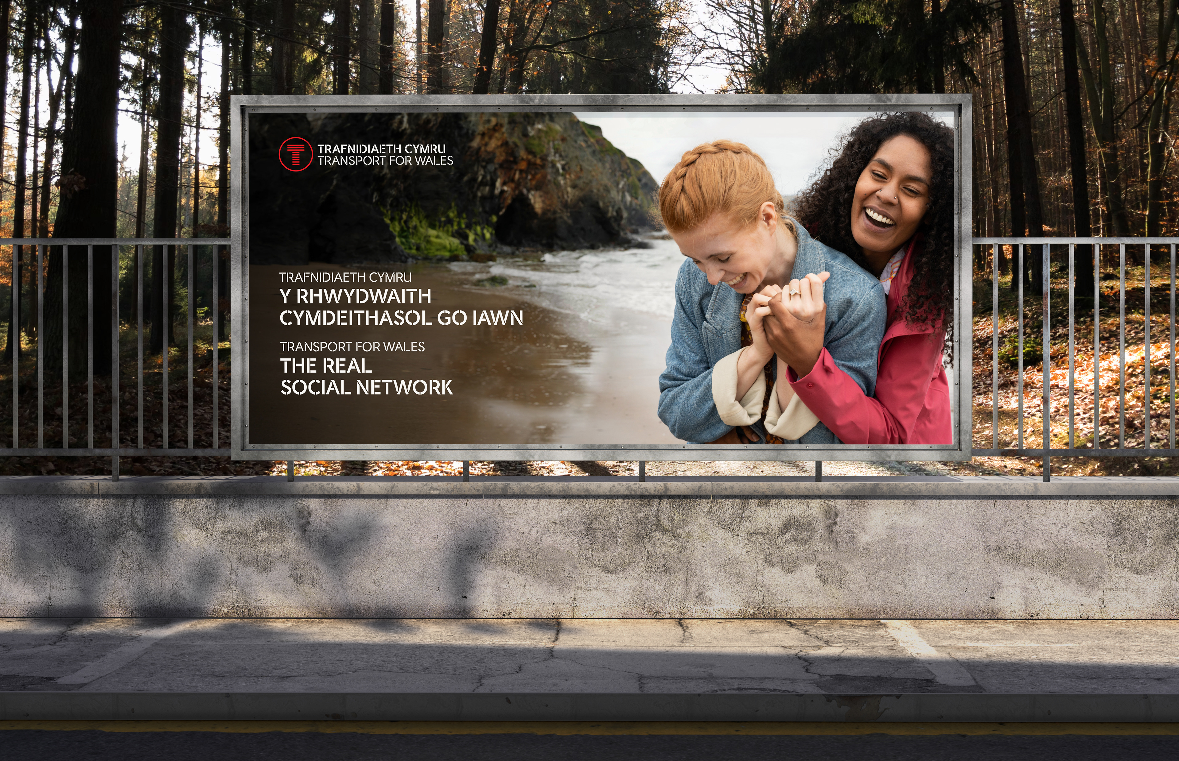 Transport for Wales The Real Social Network OOH Billboard Cardiff creative art director