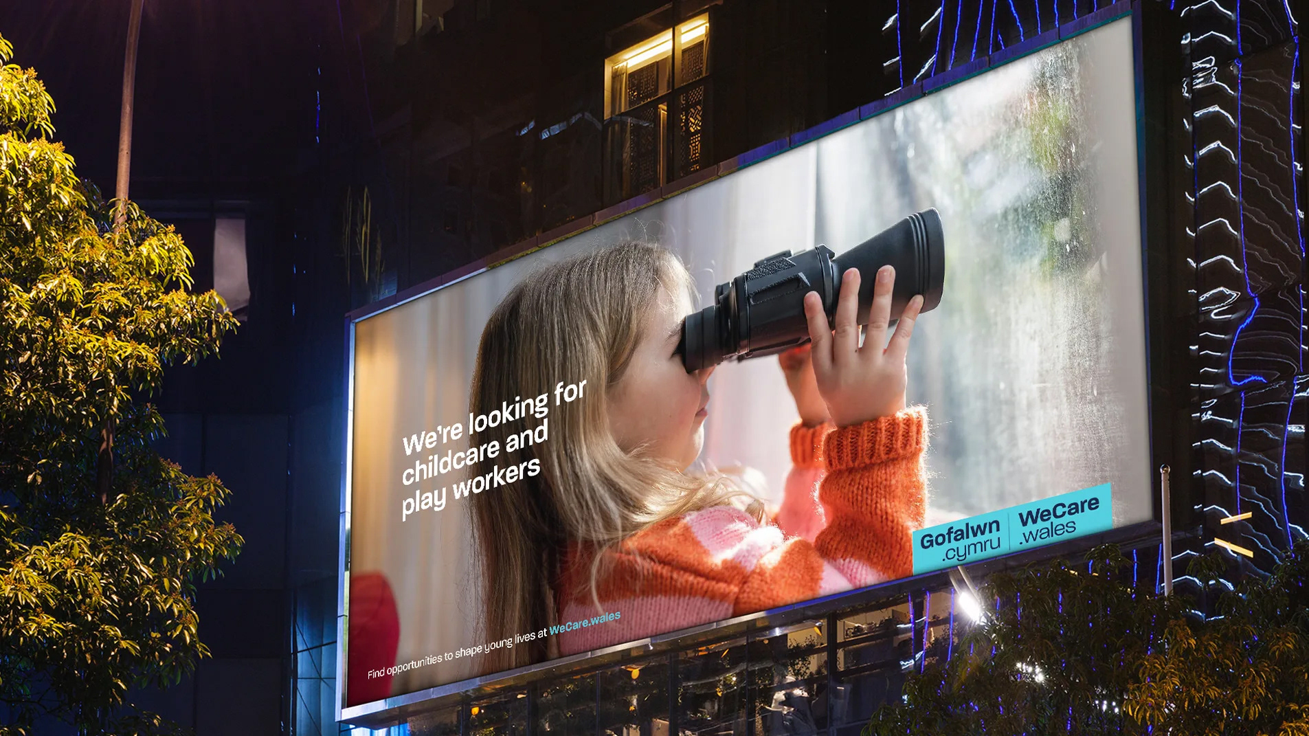 WeCare Wales – Hide and Seek 48-sheet Advert Transport for Wales The Real Social Network social media carousels Cardiff creative art director
