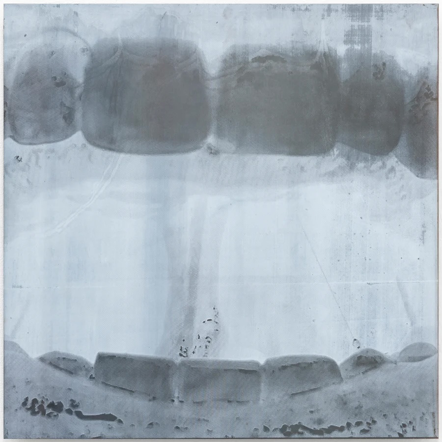 'Inverted No 1' Screenprint on Blue Steel, SOLD