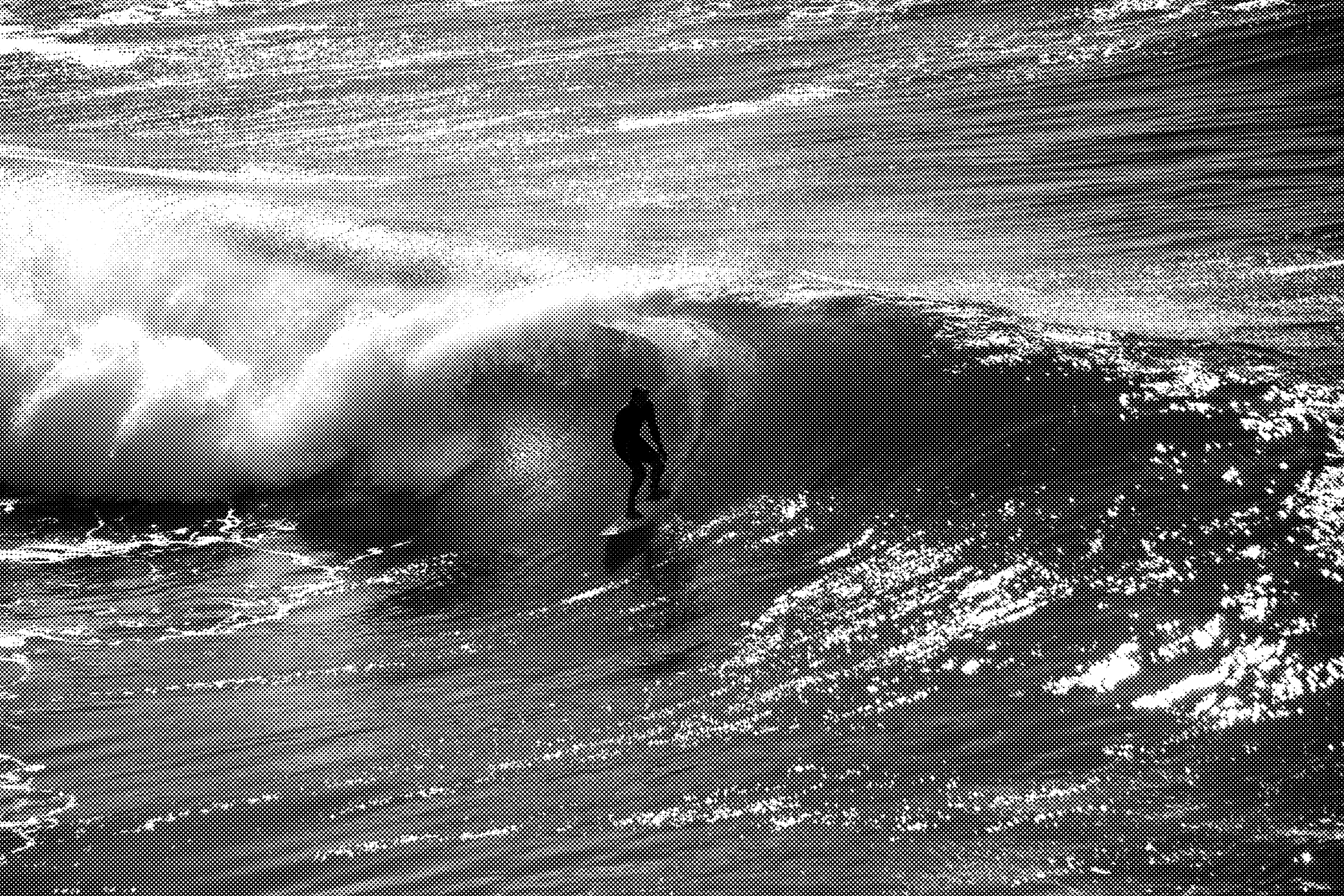 'Boarding' 2025, screenprint on paper