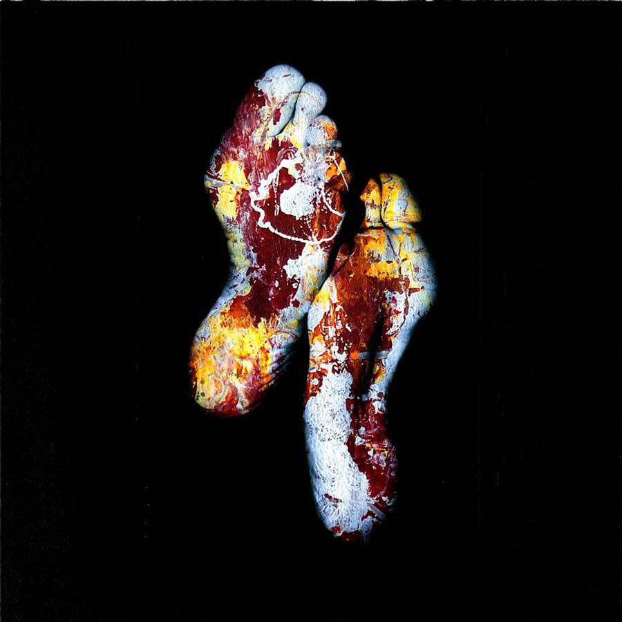 The Artists Feet | mixed media on board