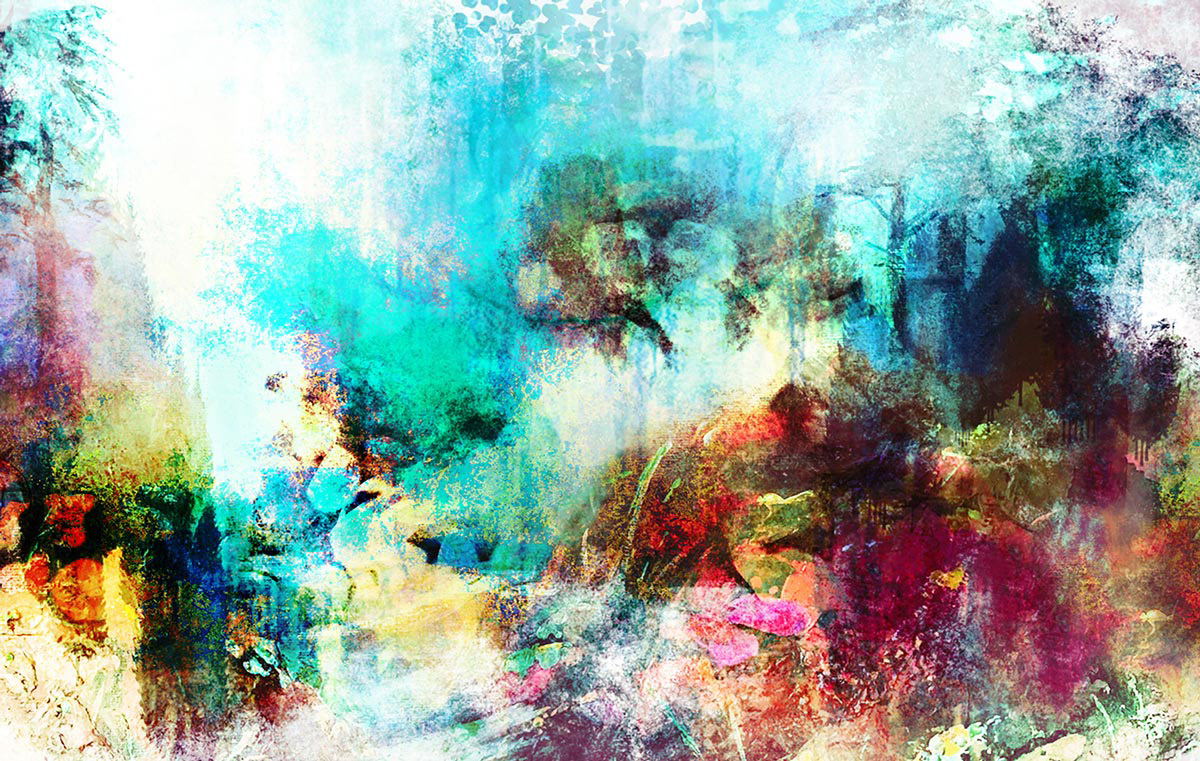 A Touch of Magenta, mixed media
