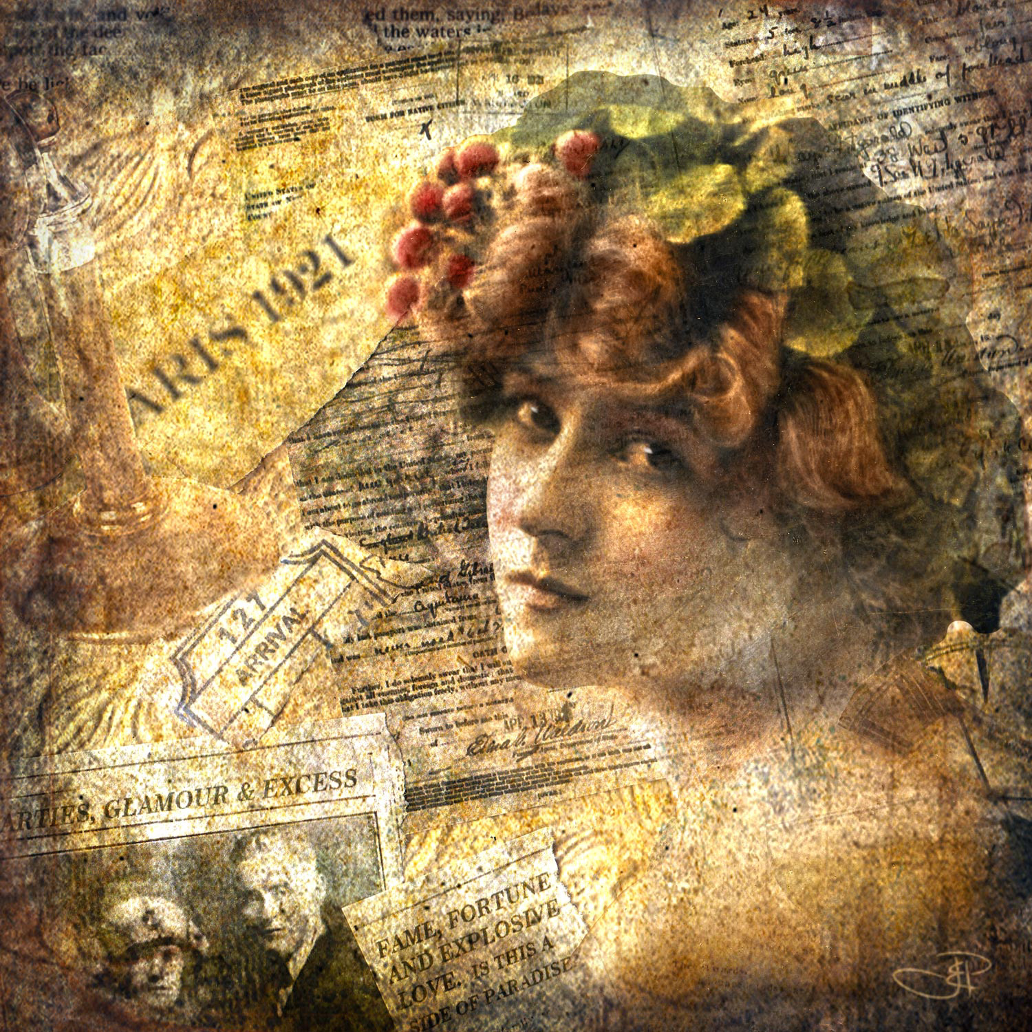 Aunt Gabriella's Ghost, mixed media