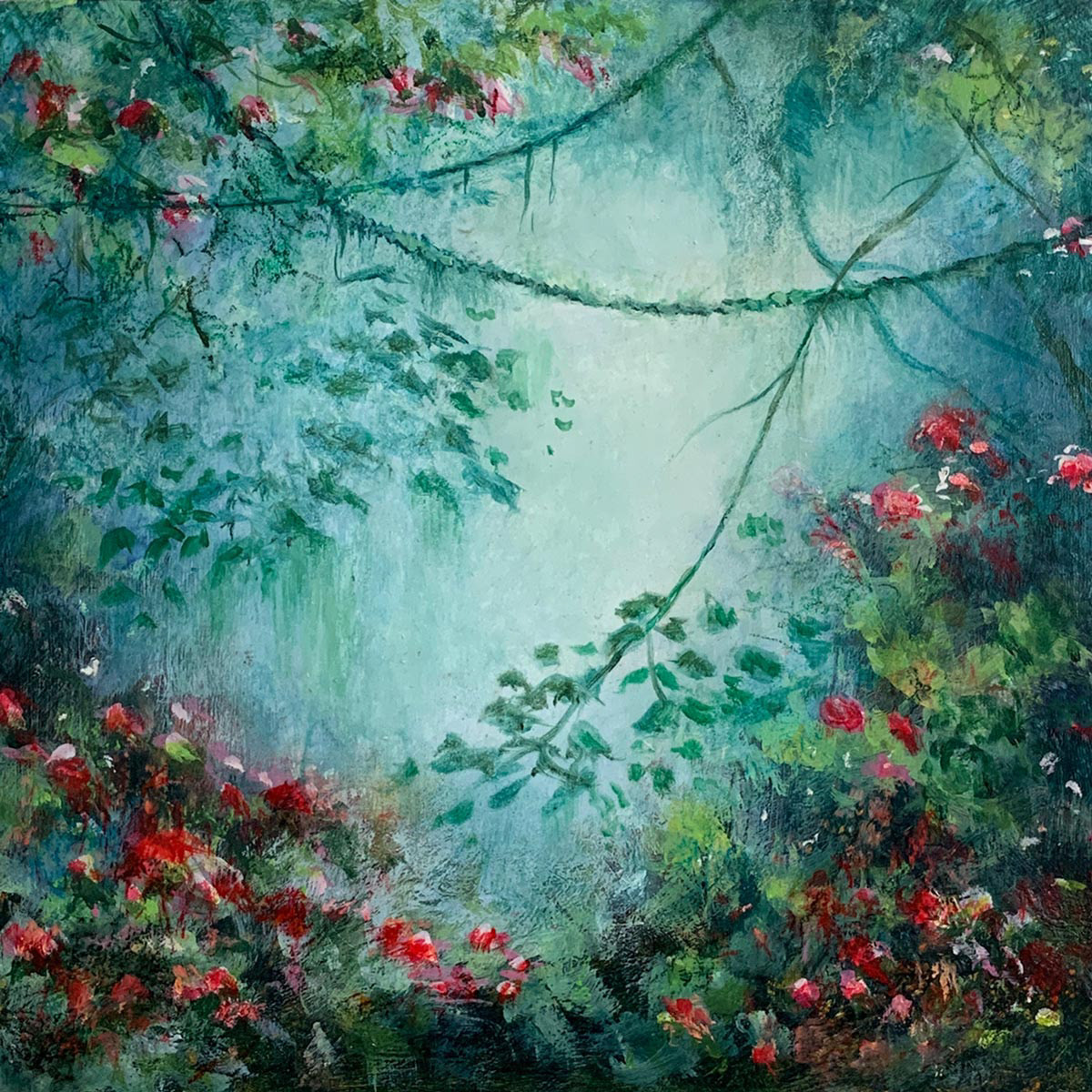 Our Summer Secret, oil on board