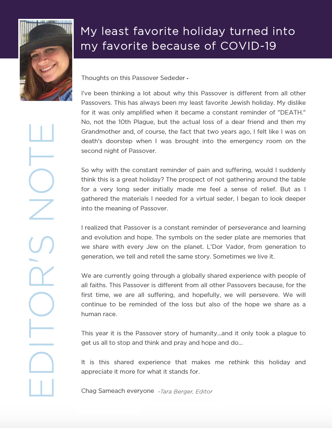 Isaian Editor's Note