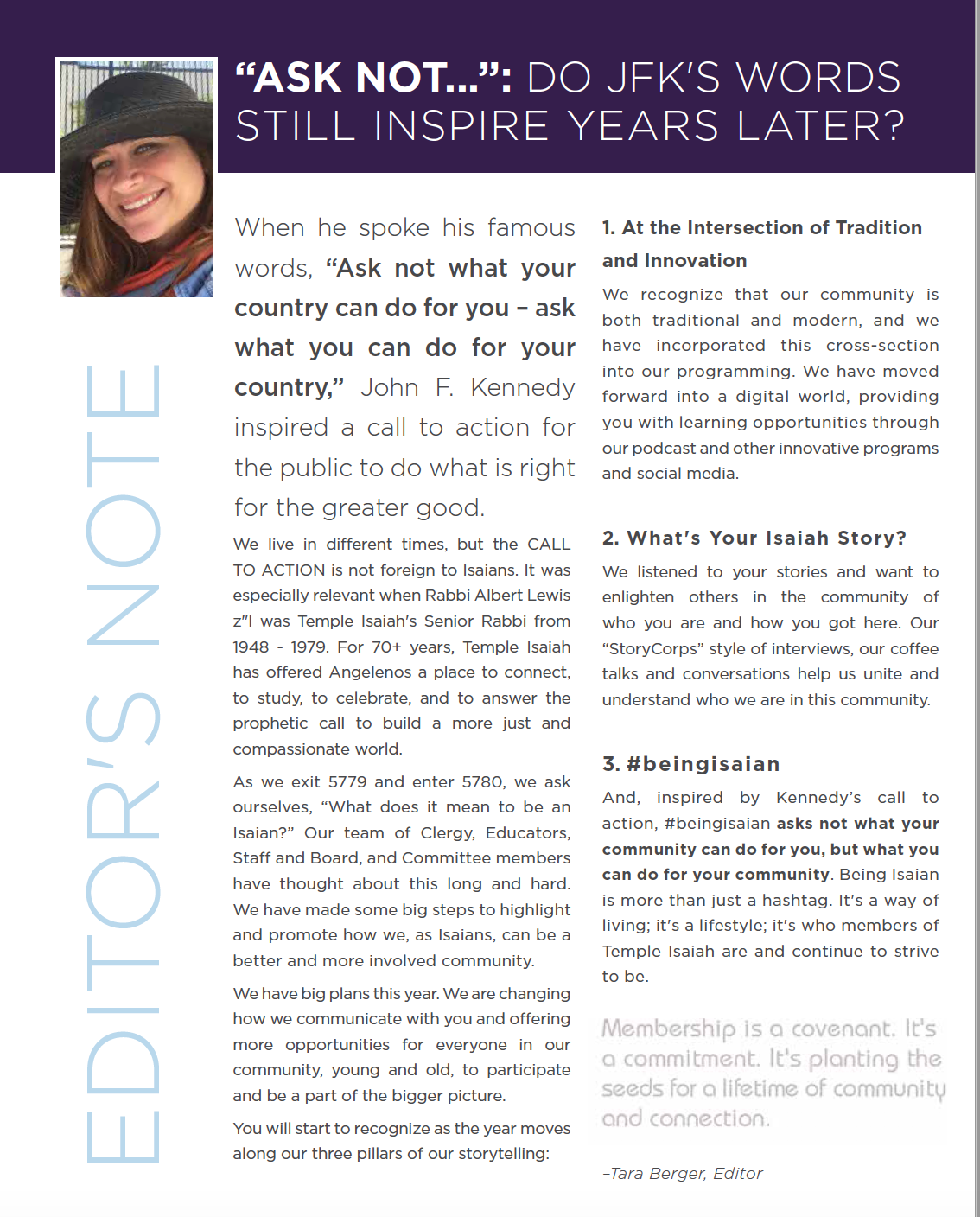 Isaian - Editor's Note