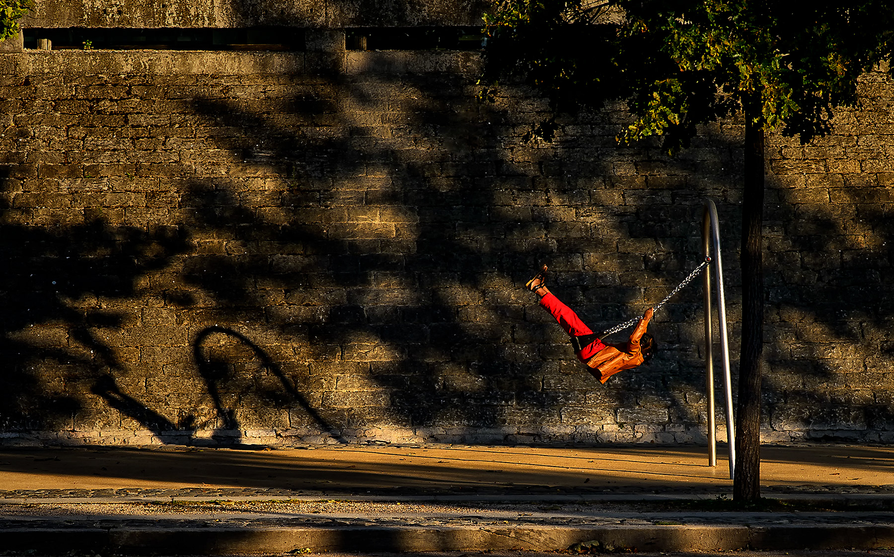 Red Girl on a Swing