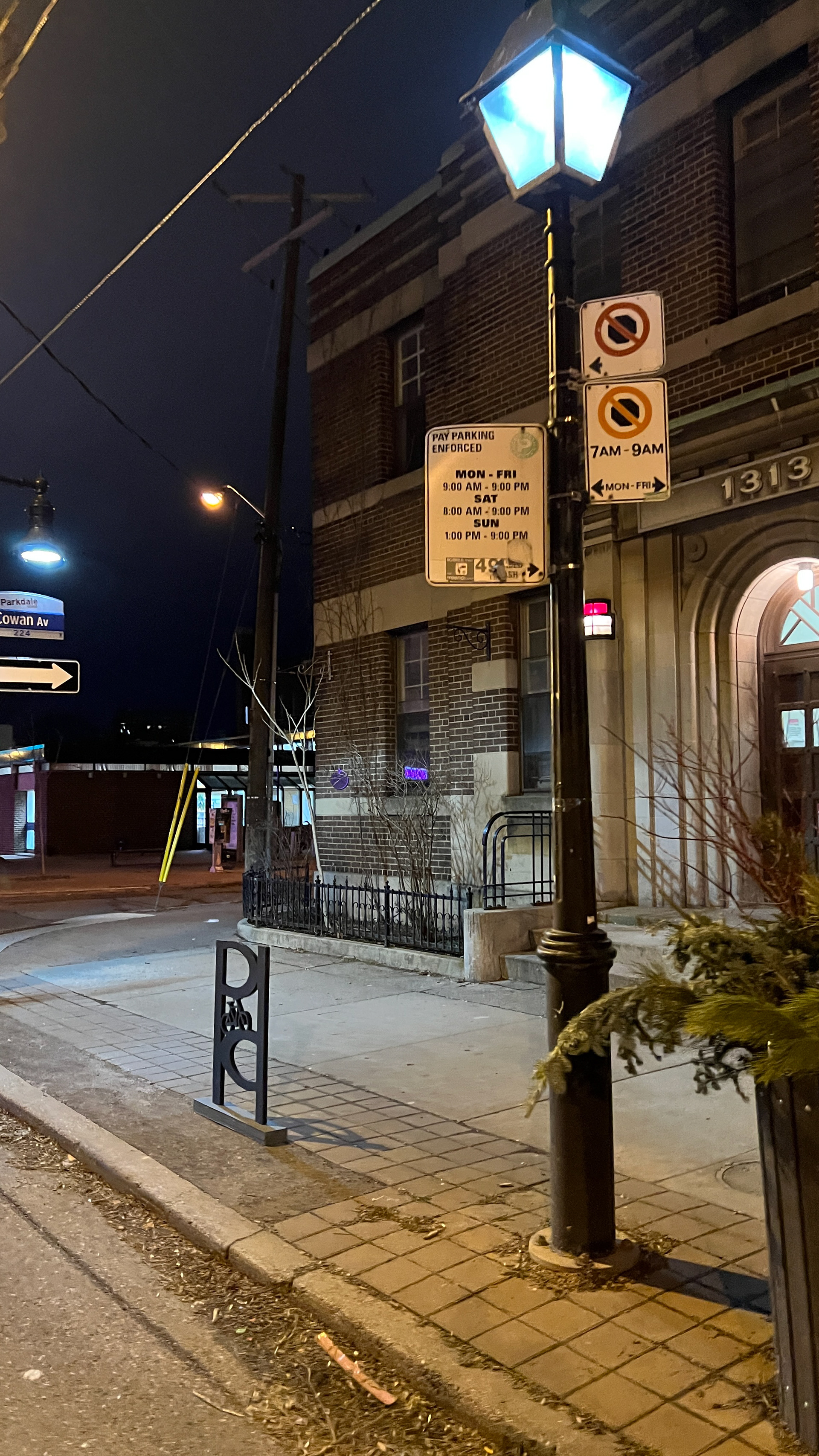 Bike Ring placed in a 'No Parking Zone' so the design is always visible from across the street