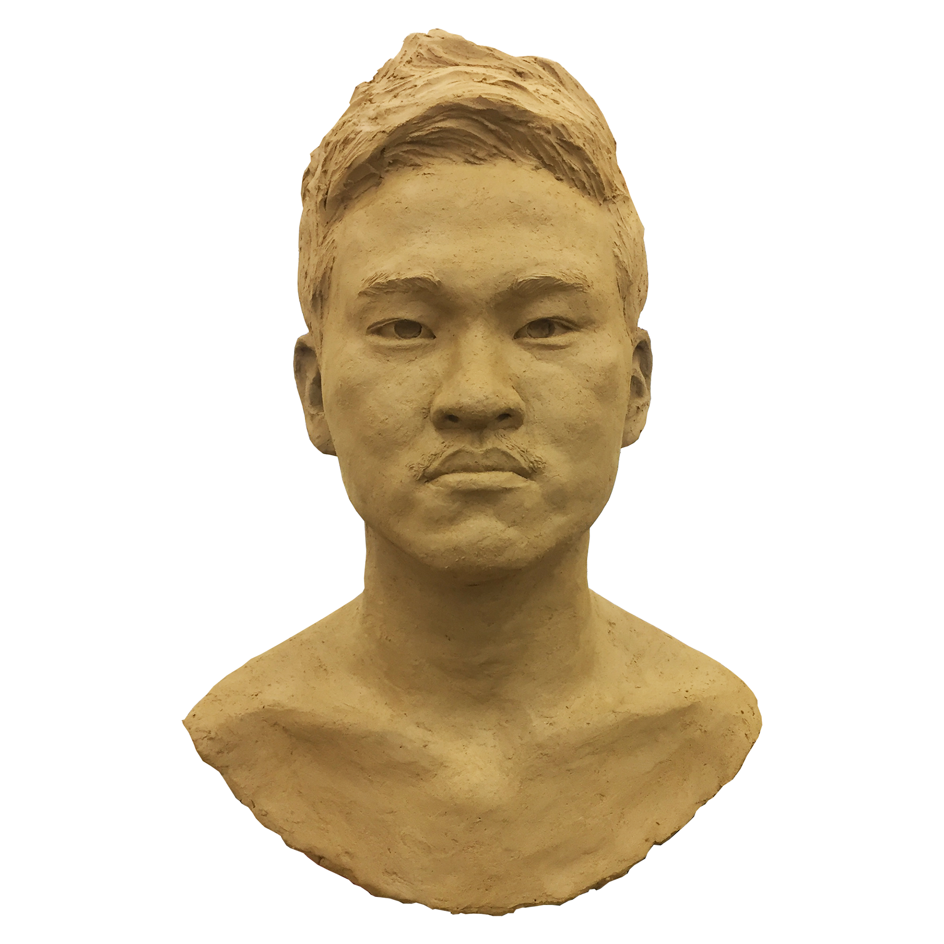 A Clay Sculpture of a Man