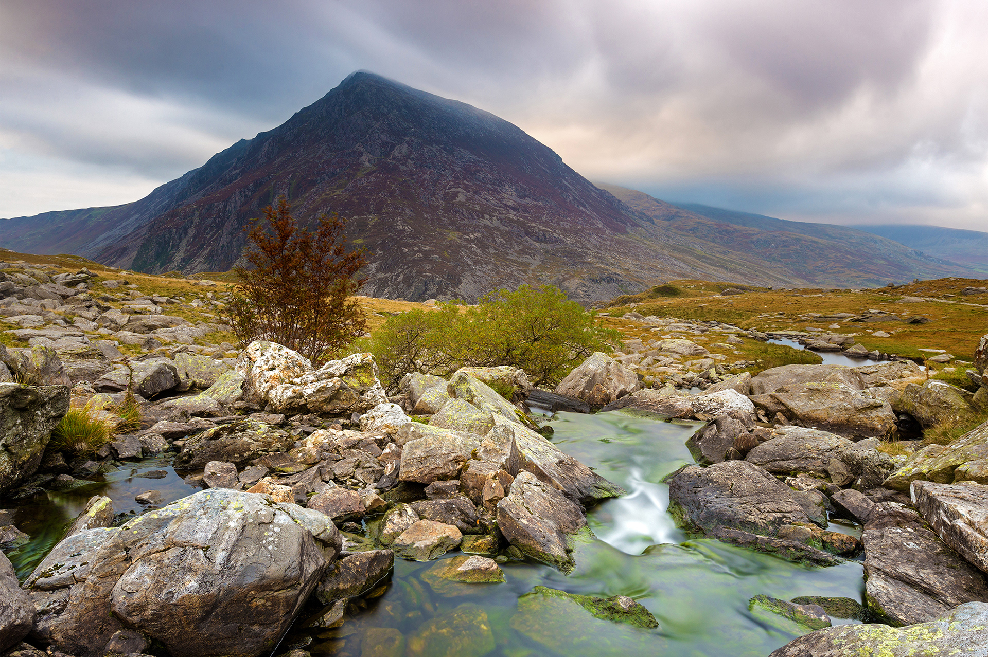 Pen yr Ole Wen Mountain and Cwm Idwal, Snowdonia, Wales