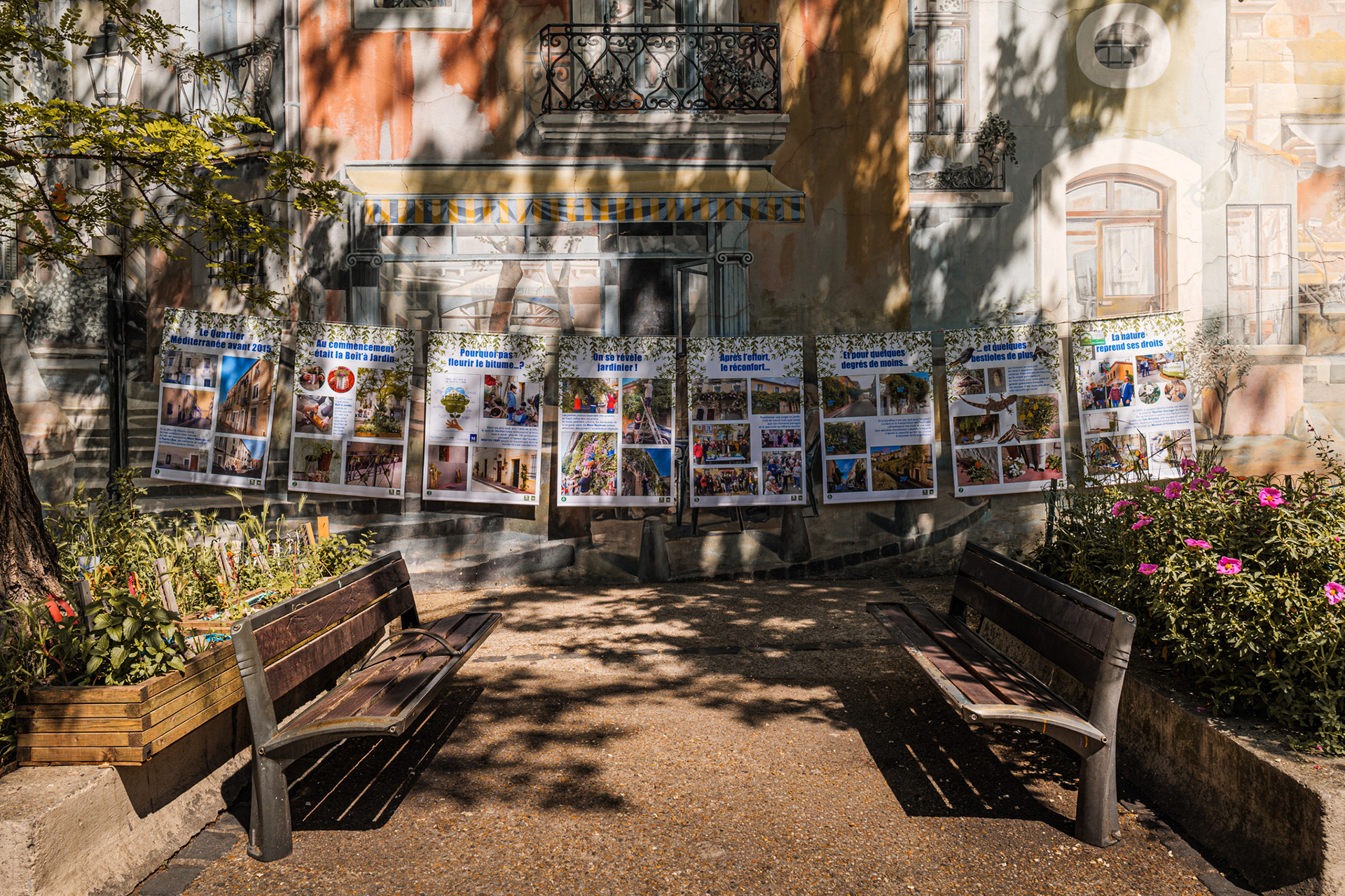 Exposition en plein air sur la végétalisation à Montpellier