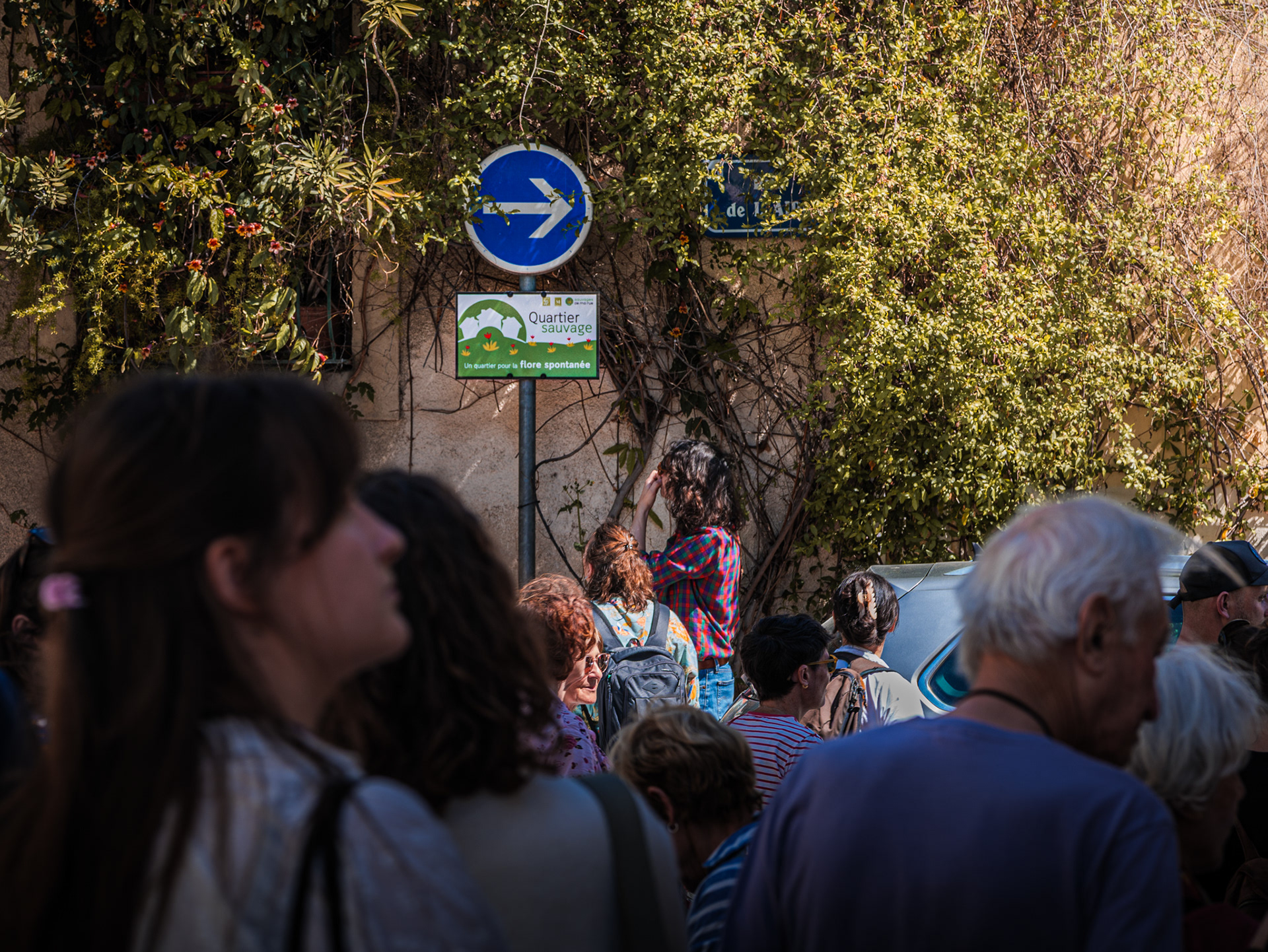 Panneau quartier sauvage quartier Méditerranée à Montpellier