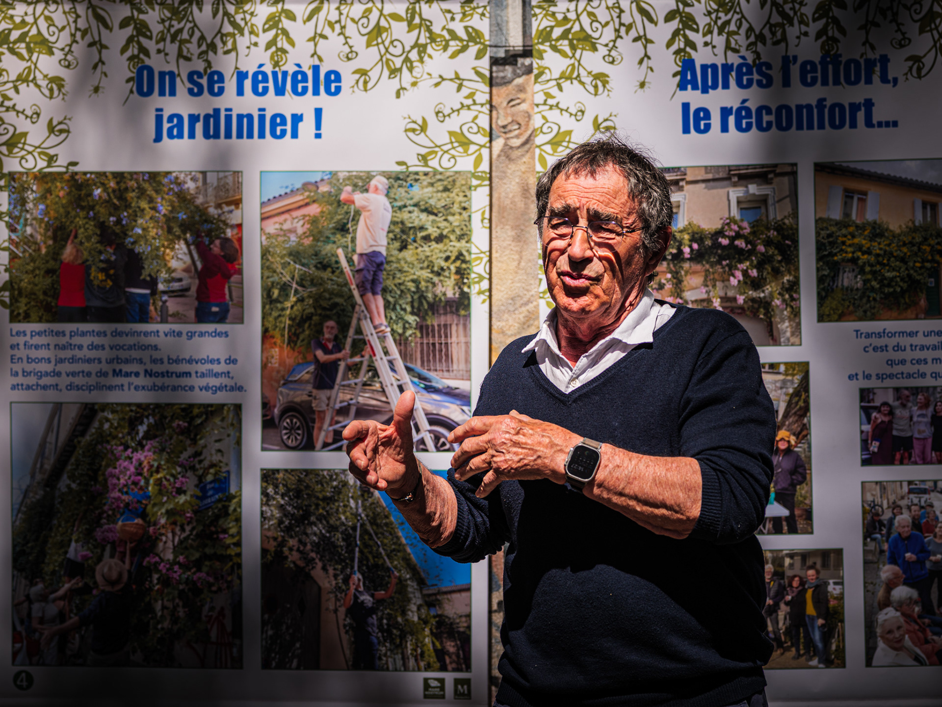 Président de l'association Mare Nostrumé partageant son expérience de la  végétalisation
