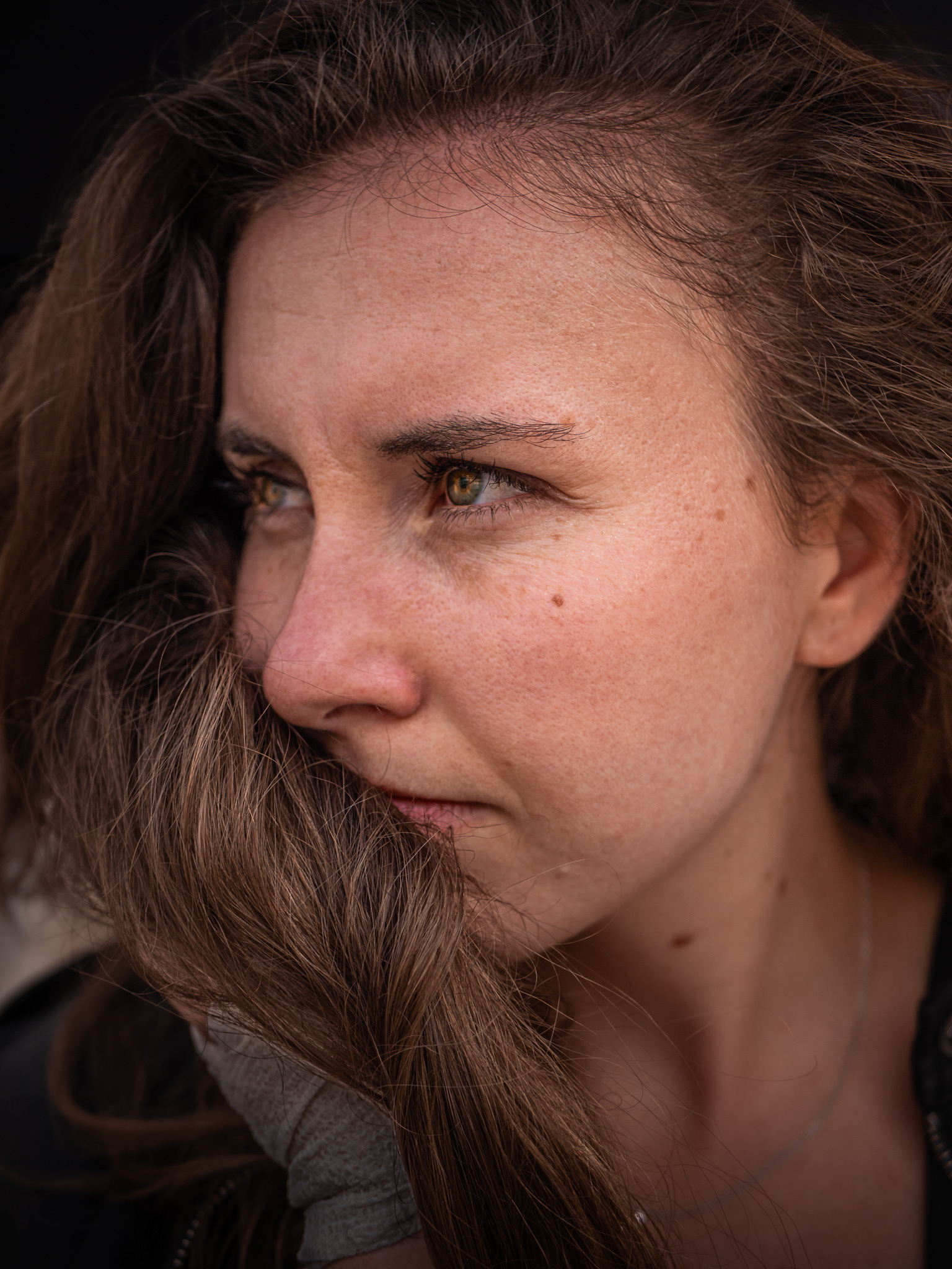 Détails du visage d'Amélie