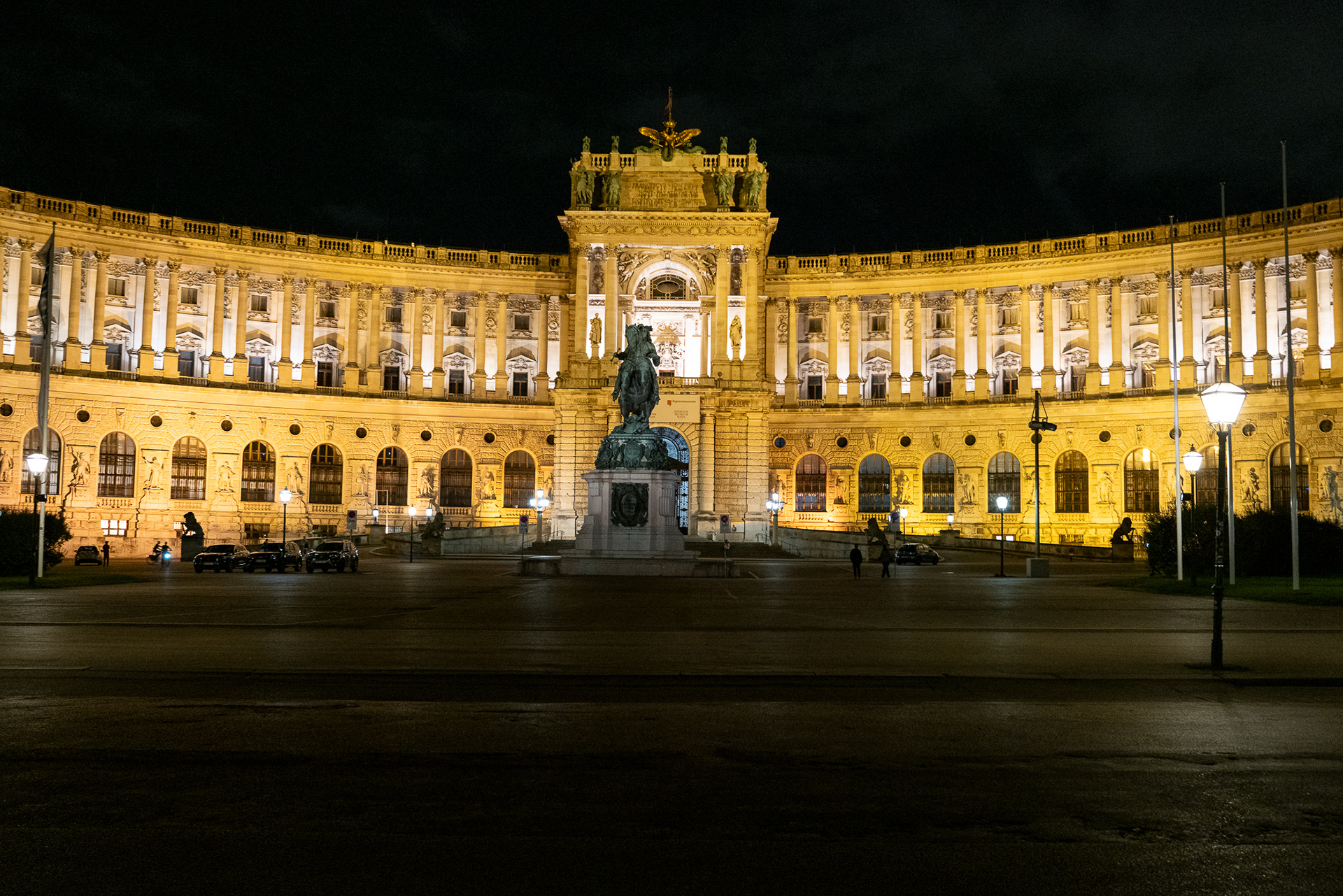 Hofburg Night View from Heldenplatz, Vienna