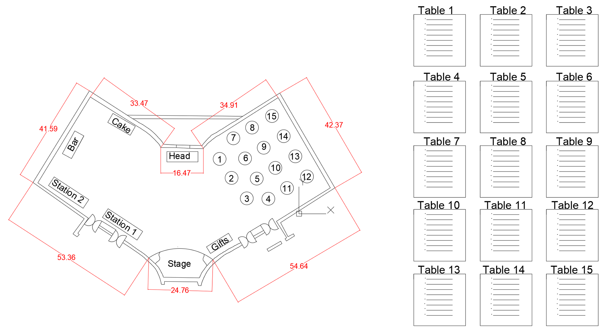 Wedding Reception Layout