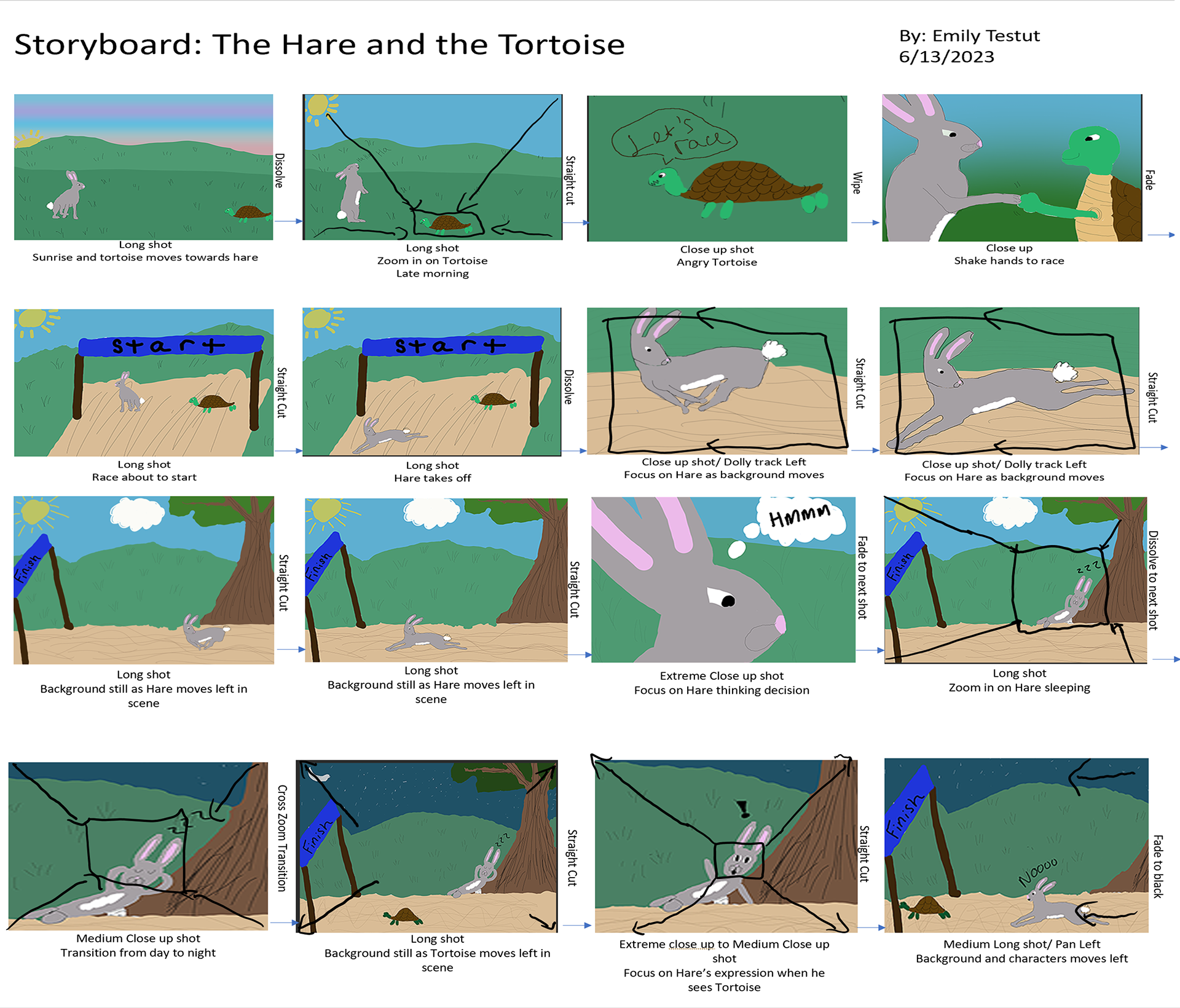 The Hare and the Tortoise Storyboard