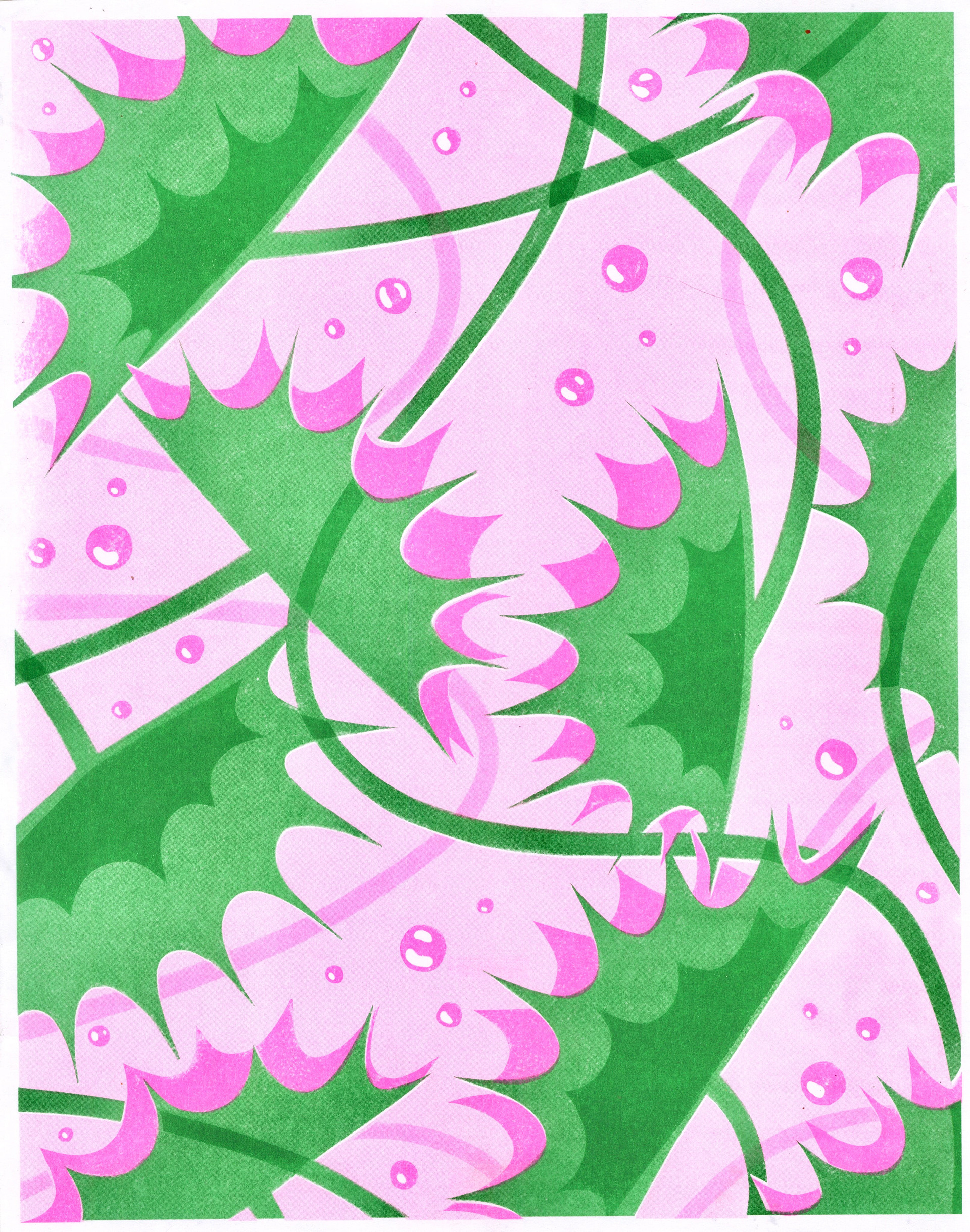 Venus Flytraps: Riso Print (Pink)