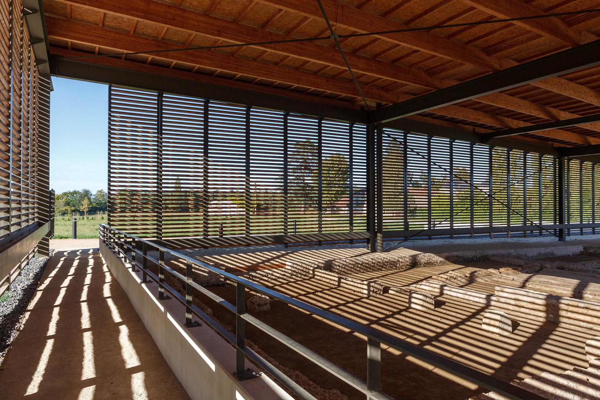 Aménagement du Site Archéologique d'Elusa à Eauze par INCA architectes et ALEP architectes-paysagistes. Photo : Nicolas Castets