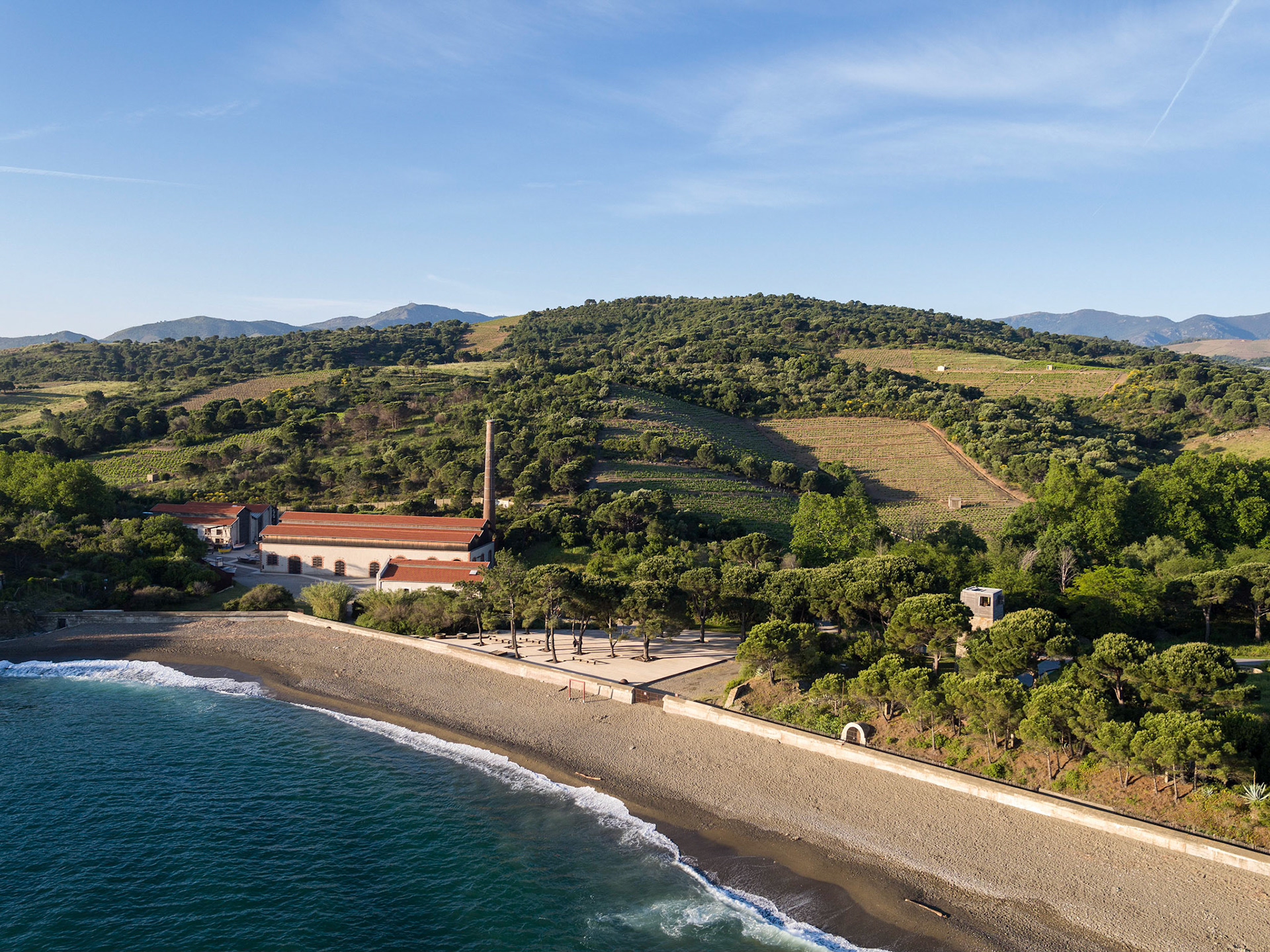 Requalification du Site des anciennes dynamiteries Alfred Nobel par ALEP paysagistes; Anse de Paulilles