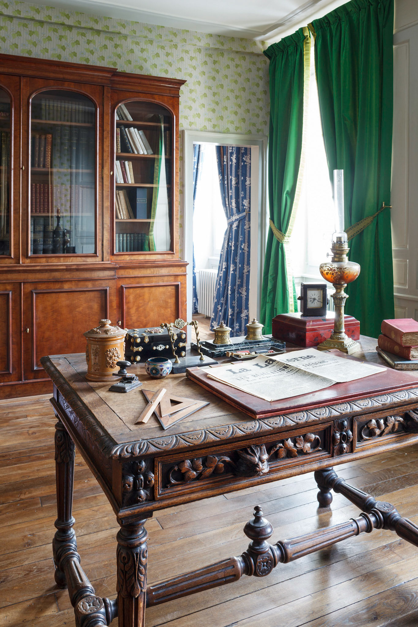 Maison de Colette, Bibliothèque du Capitaine, Crédit photo Nicolas Castets