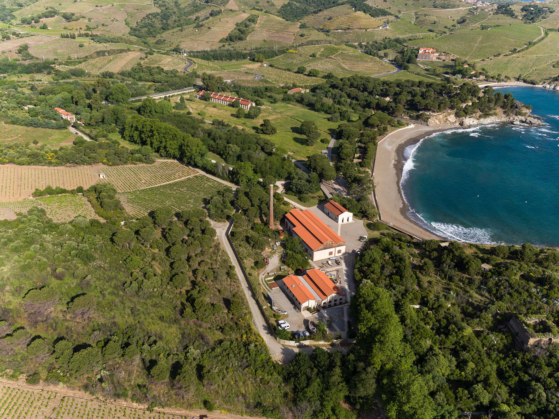 Requalification du Site des anciennes dynamiteries Alfred Nobel par ALEP paysagistes; Anse de Paulilles