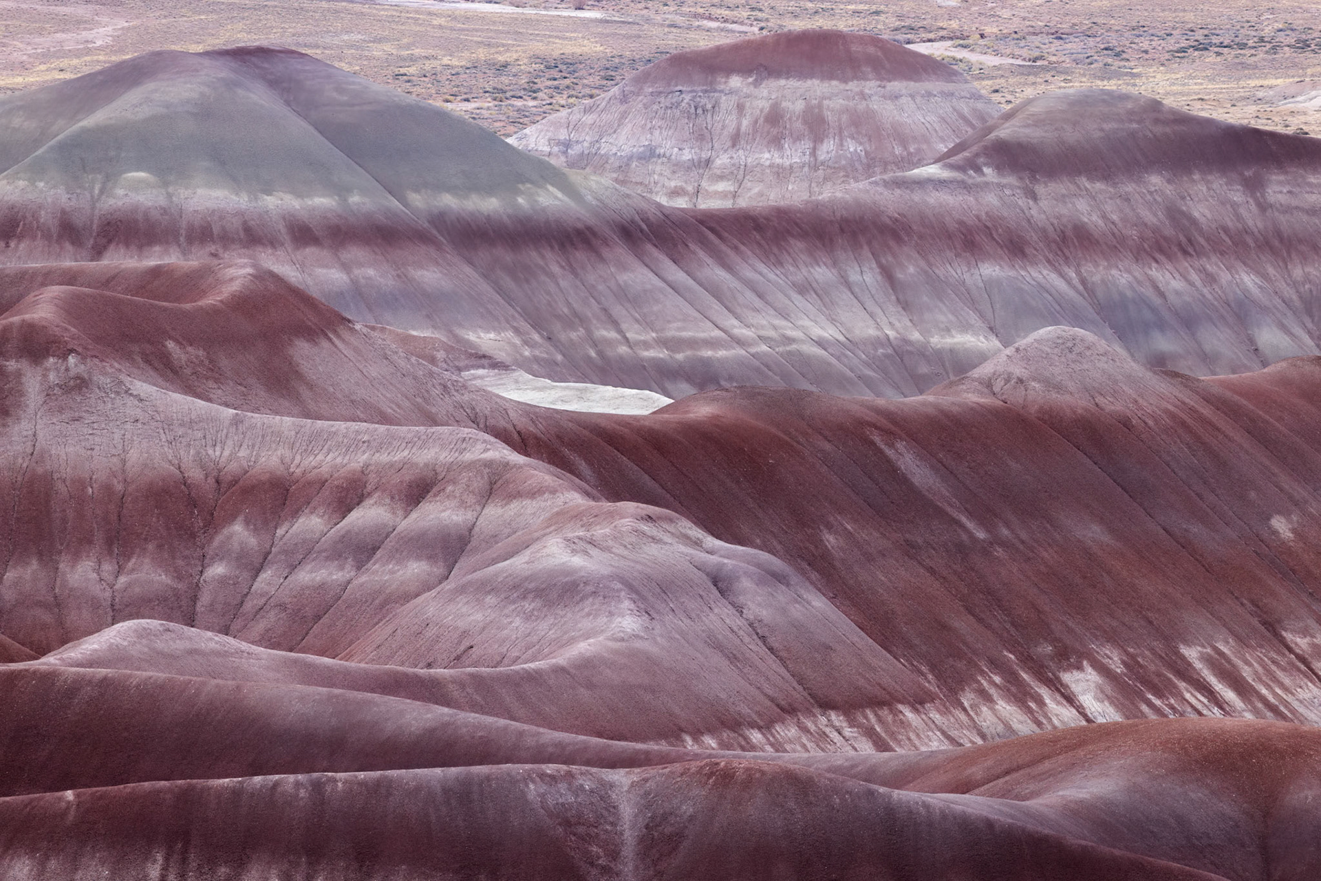 Colorful deposits of the Chinle Formation exposed at Little Painted Desert County Park near Winslow, Arizona