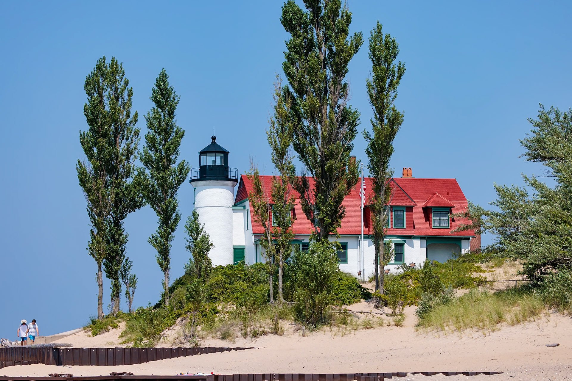 250813_091 Point Betsie Light along the northeast shore of Lake Michigan near Frankfort, Michigan, USA