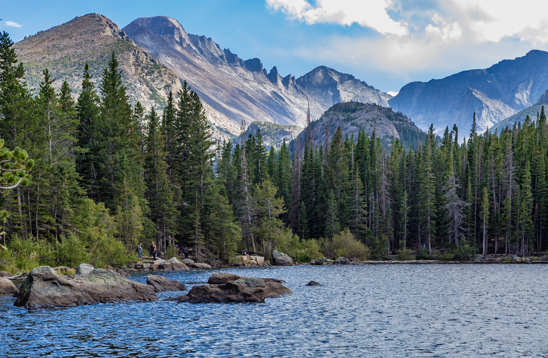 180918_068 Boulders along the shoreline of Bear Lake in Rocky Mountain National Park, Colorado