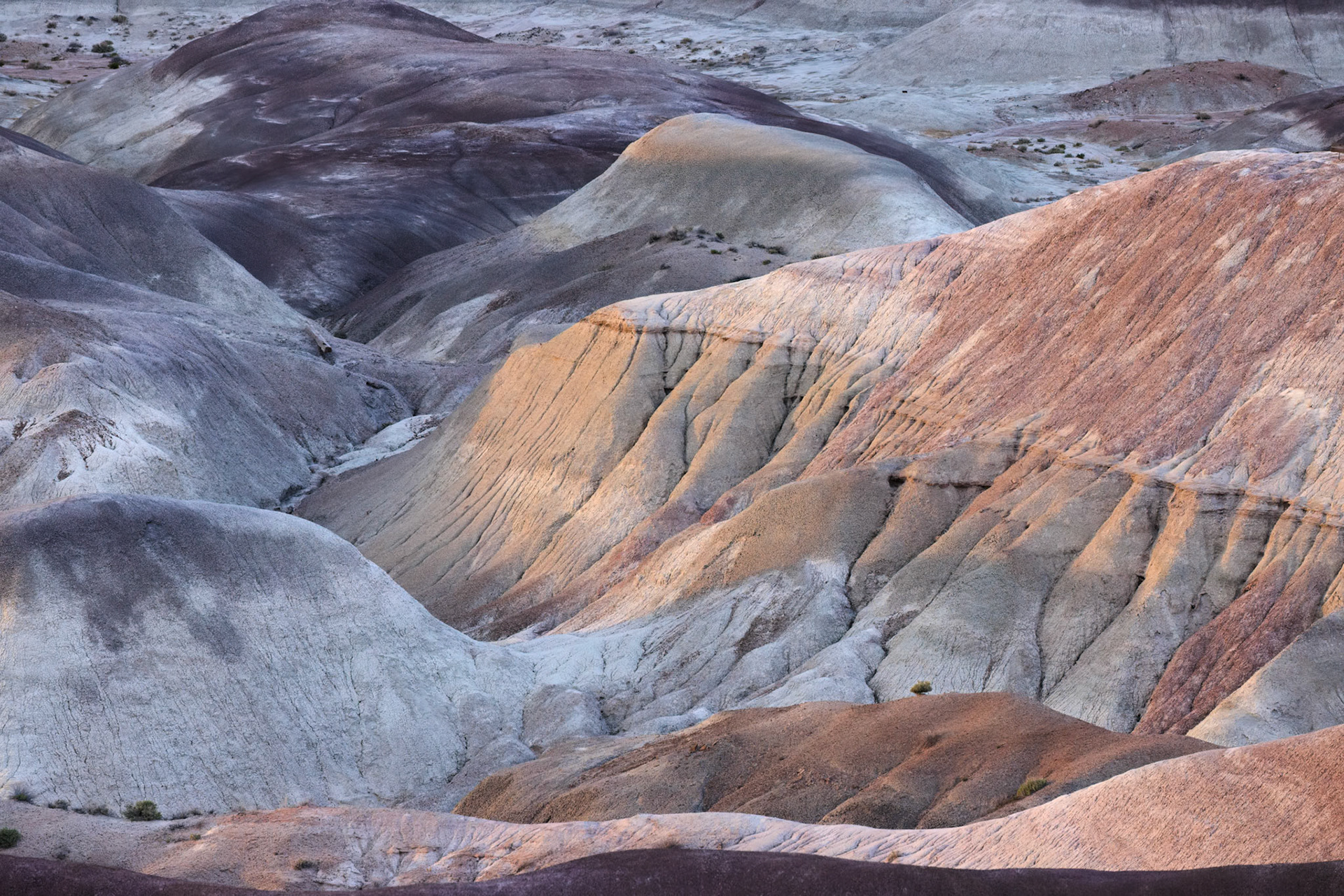 Colorful deposits of the Chinle Formation exposed at Little Painted Desert County Park near Winslow, Arizona