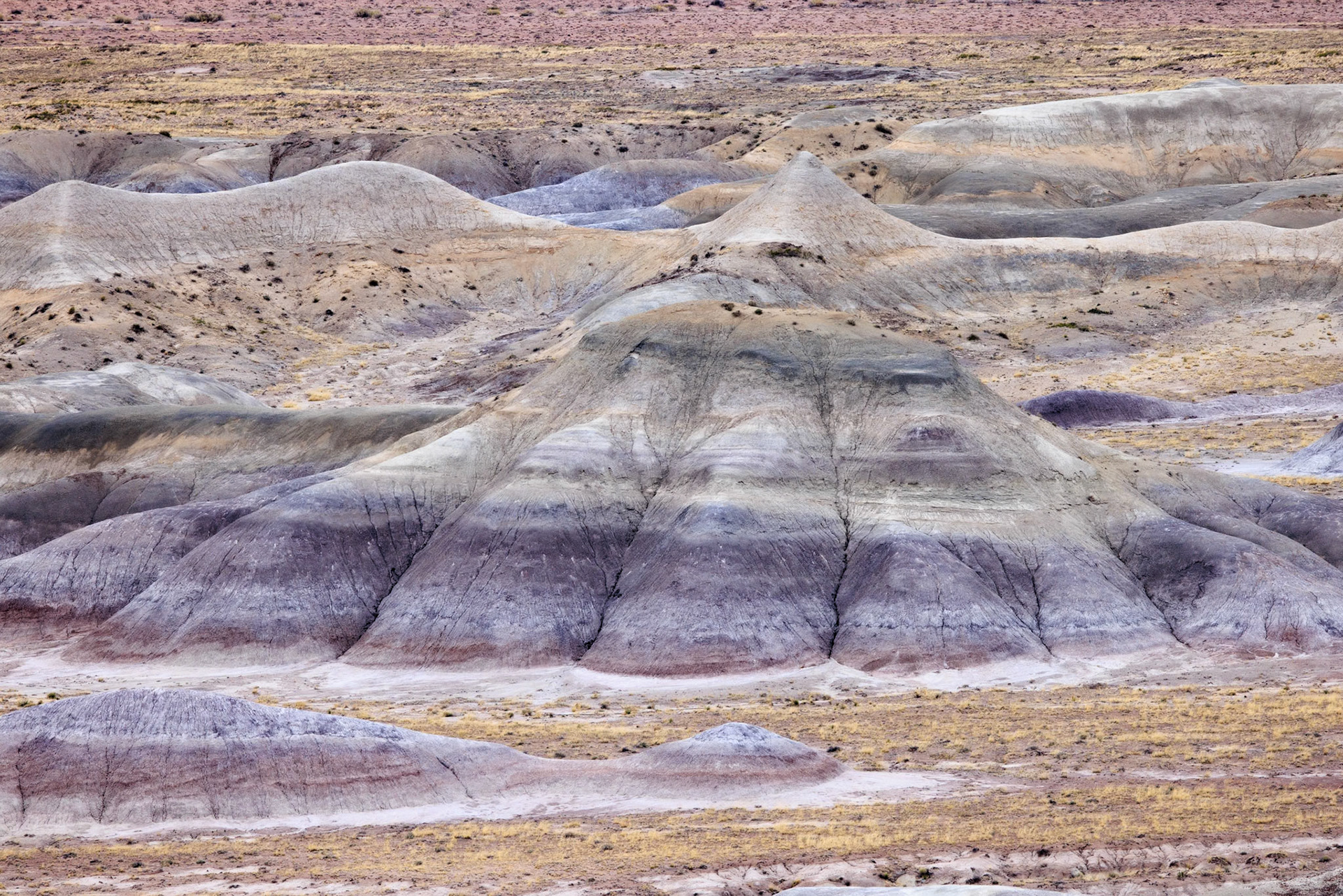 Colorful deposits of the Chinle Formation exposed at Little Painted Desert County Park near Winslow, Arizona