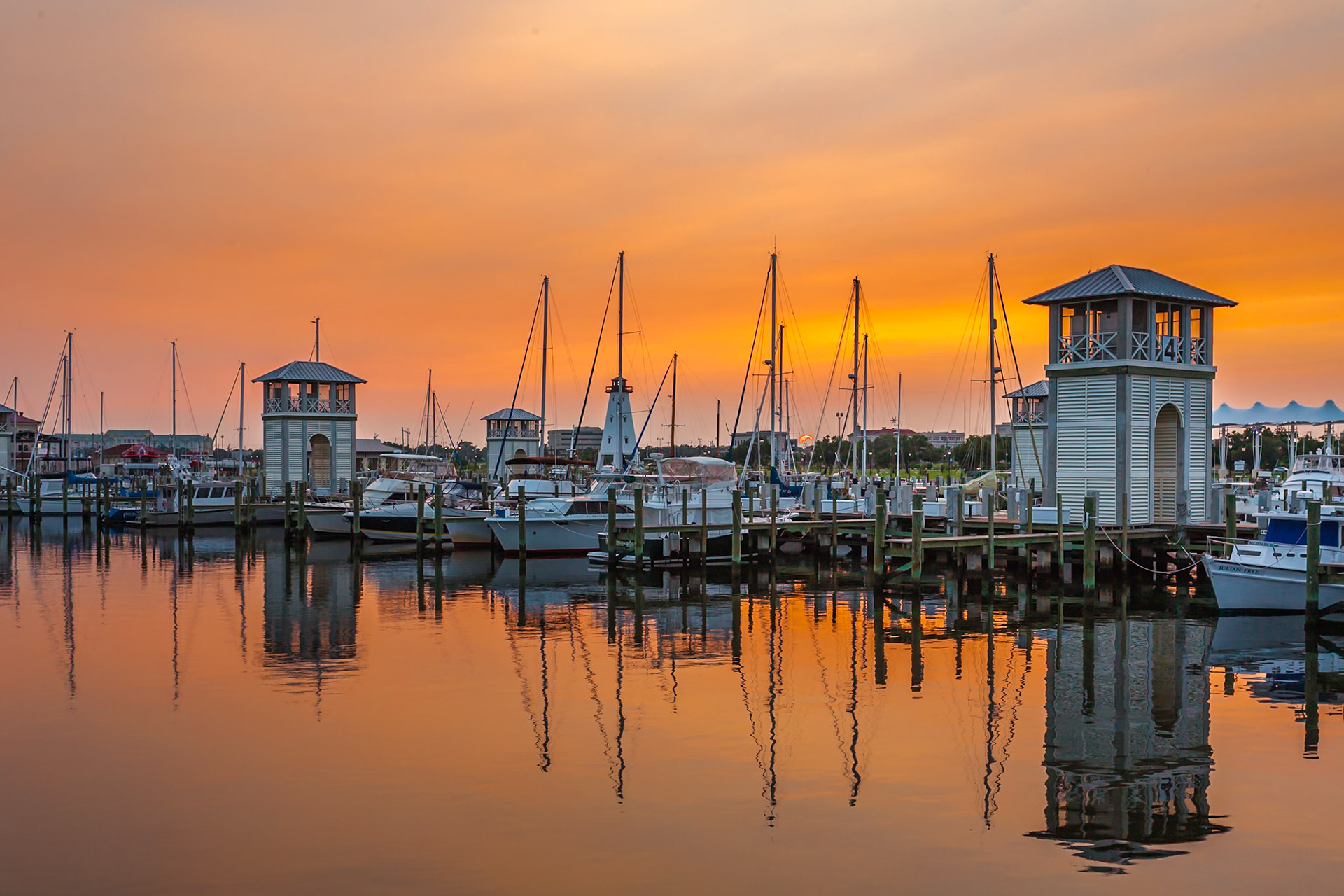 140721_047 Sunset at the Gulfport Municipal Harbor in Gulfport, Mississippi